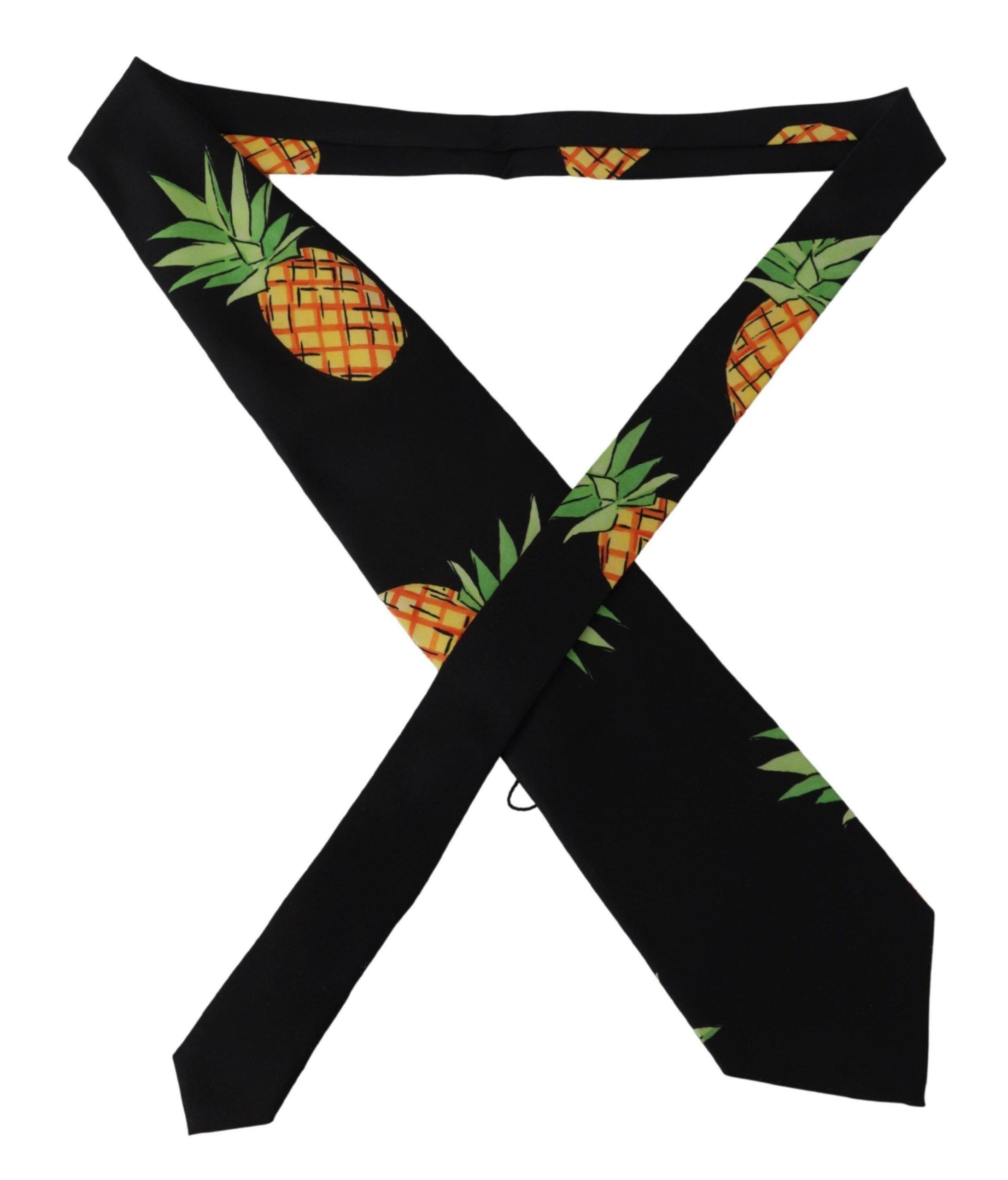Dolce & Gabbana Elegant Black Silk Tie for Sophisticated Men's Style Size ONE SIZE - 2 Thumbnail