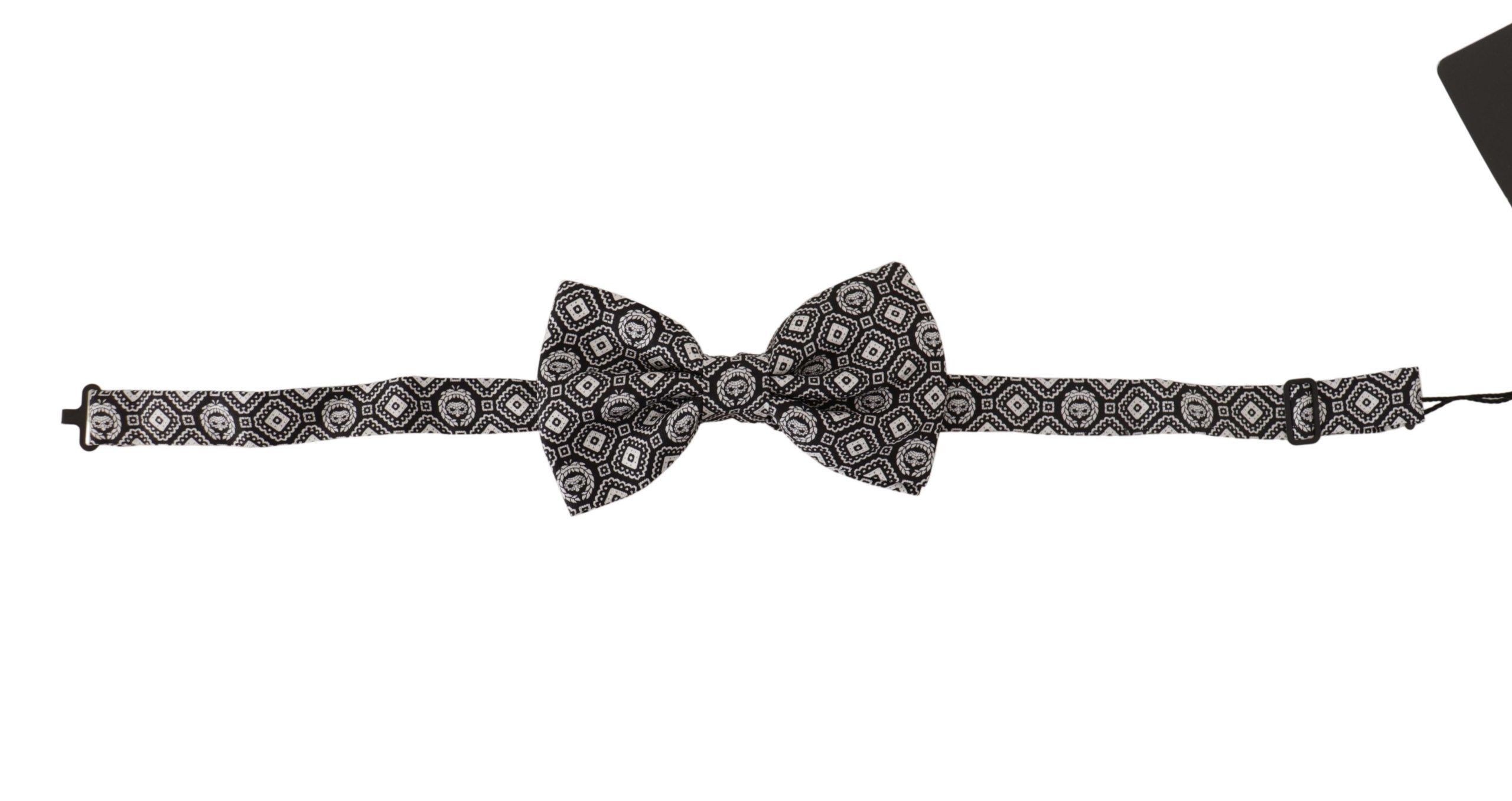 Dolce & Gabbana Elegant Silk Black Bow Men's Tie Size ONE SIZE - 3 Thumbnail
