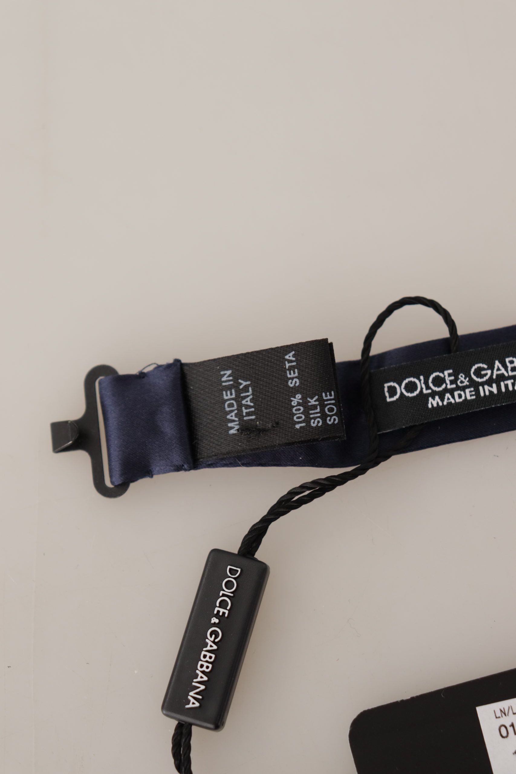 Dolce & Gabbana Elegant Sapphire Silk Bow Men's Tie Size ONE SIZE - 6 Thumbnail