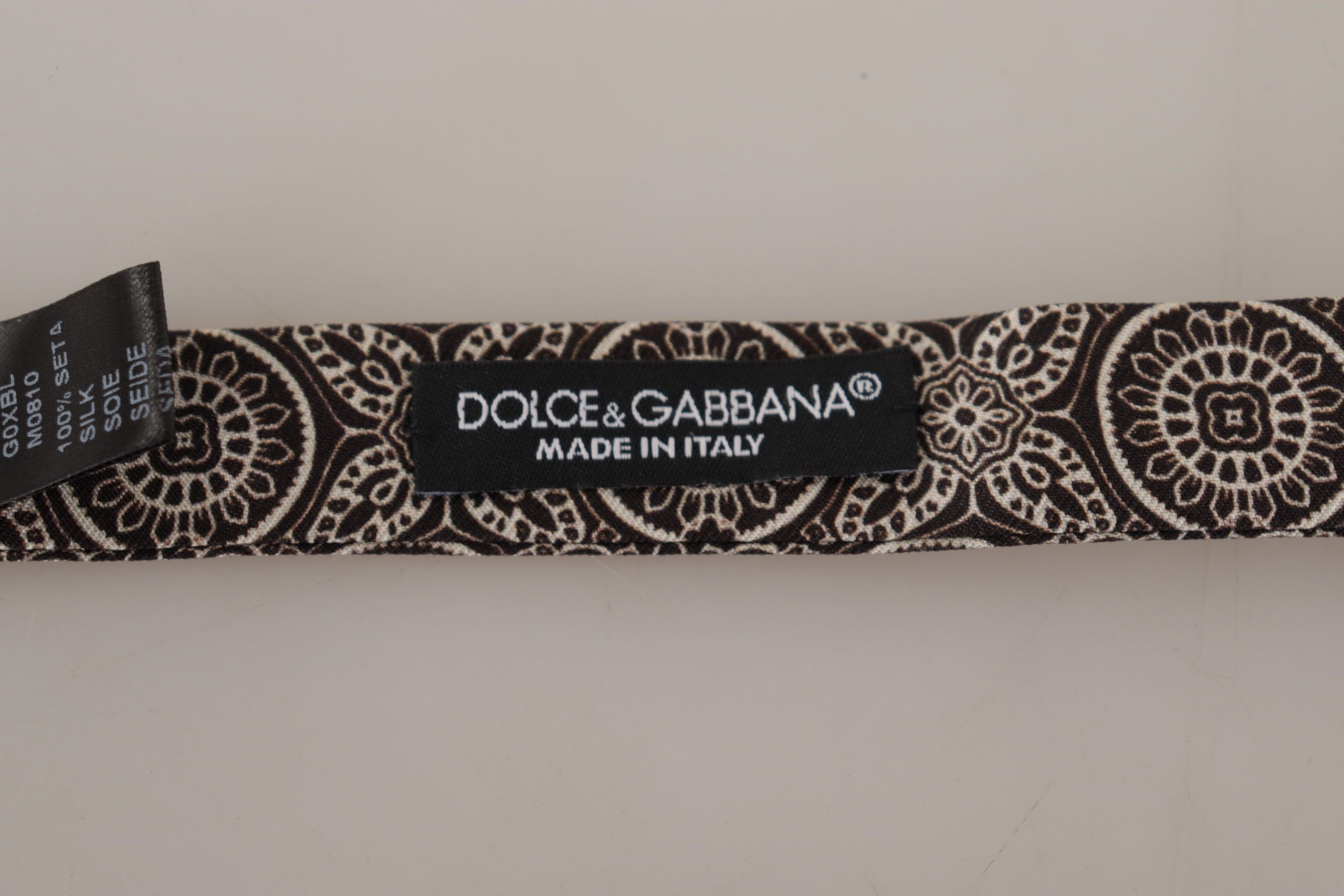 Dolce & Gabbana Elegant Silk Black & White Bow Men's Tie Size ONE SIZE - 5 Thumbnail