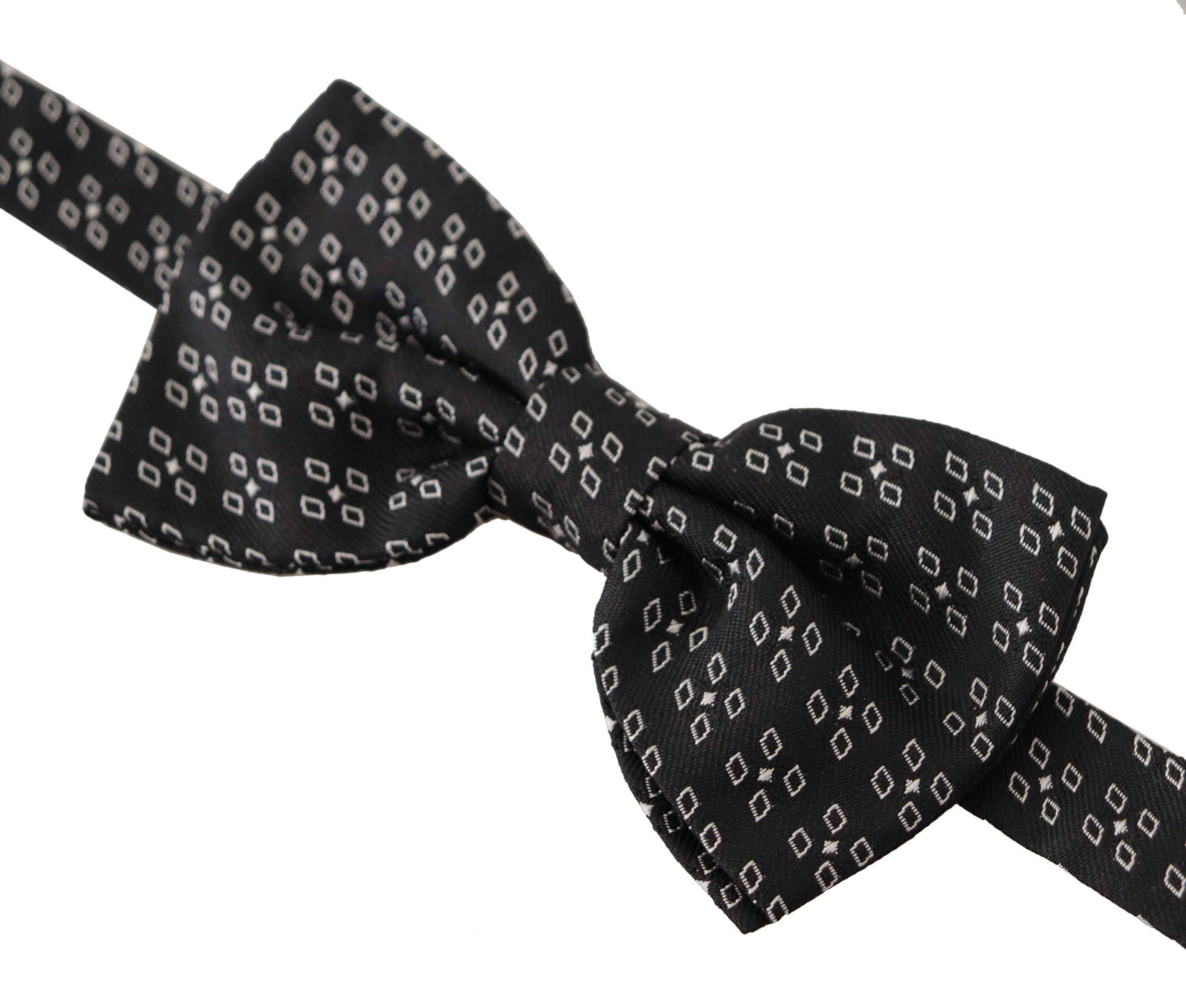 Dolce & Gabbana Elegant Polka Dot Silk Bow Men's Tie Size ONE SIZE - 2 Thumbnail
