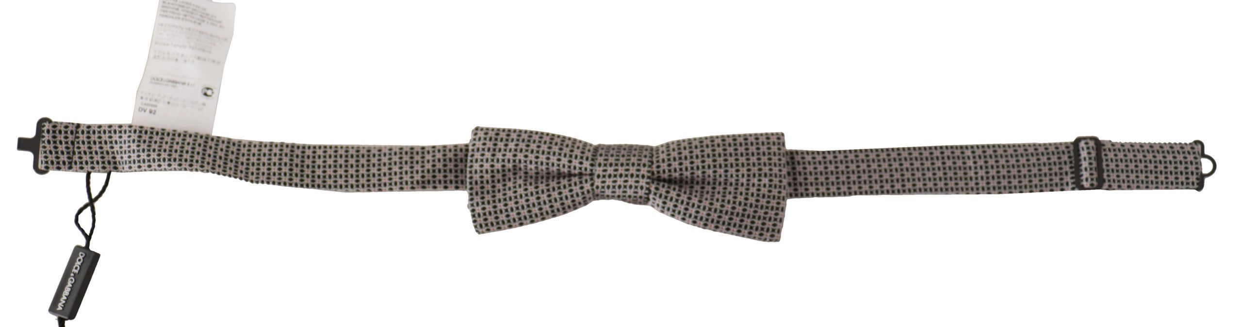 Elegant Black Silk Bow Men's Tie
