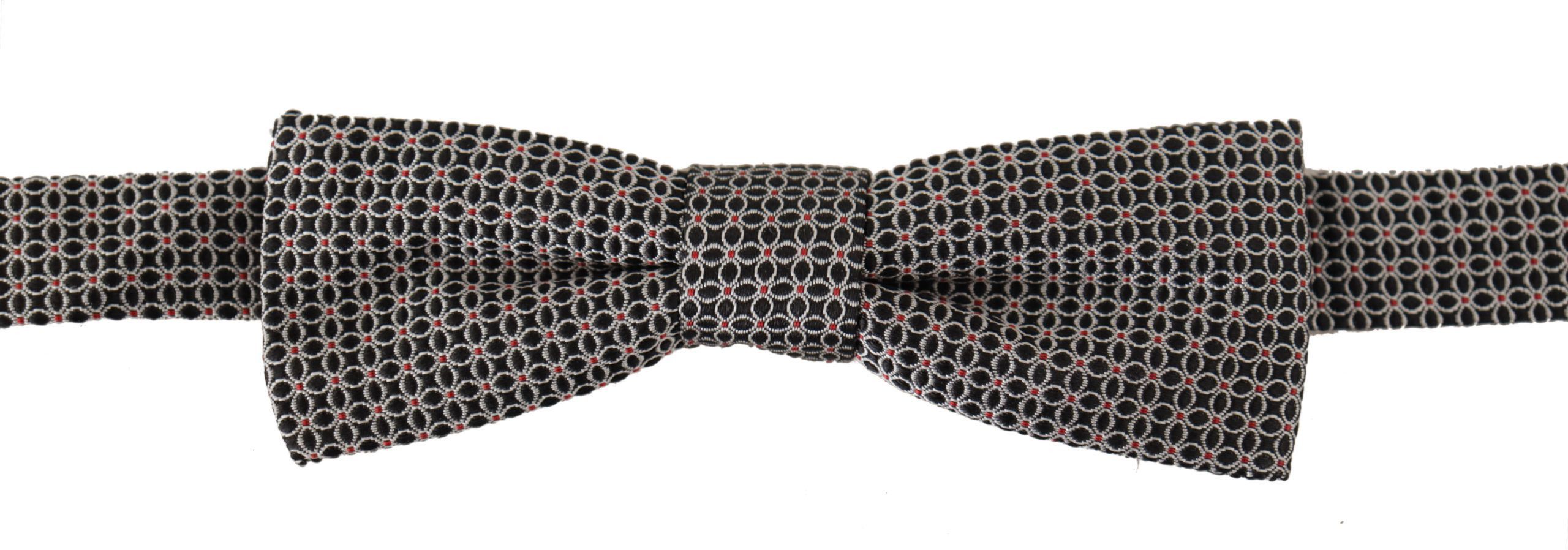 Elegant Black Silk Bow Men's Tie