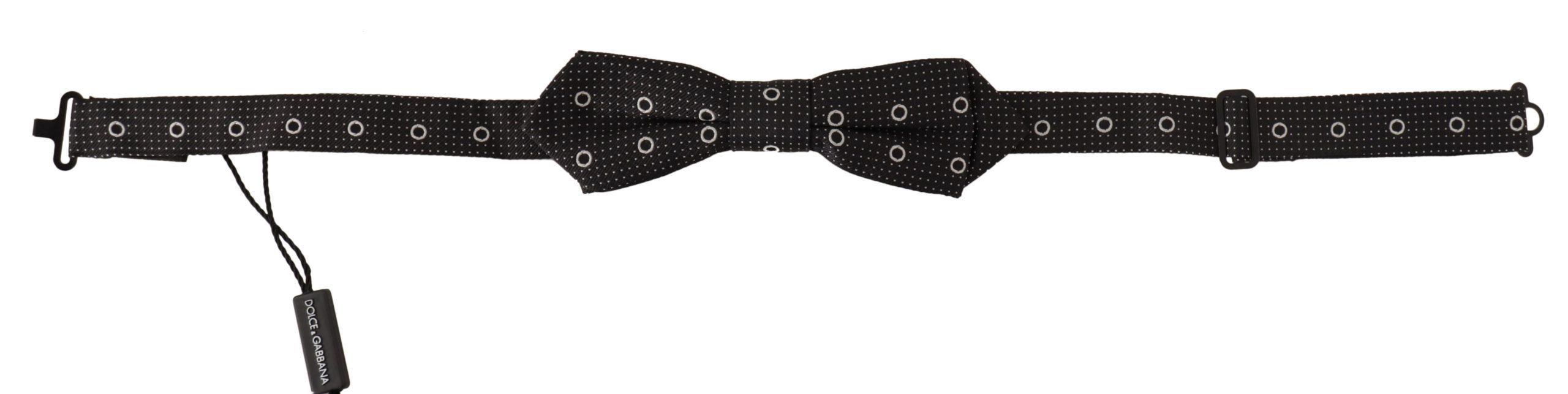 Dolce & Gabbana Polka Dot Silk Bow Tie in Black and Men's White Size ONE SIZE - 4 Thumbnail