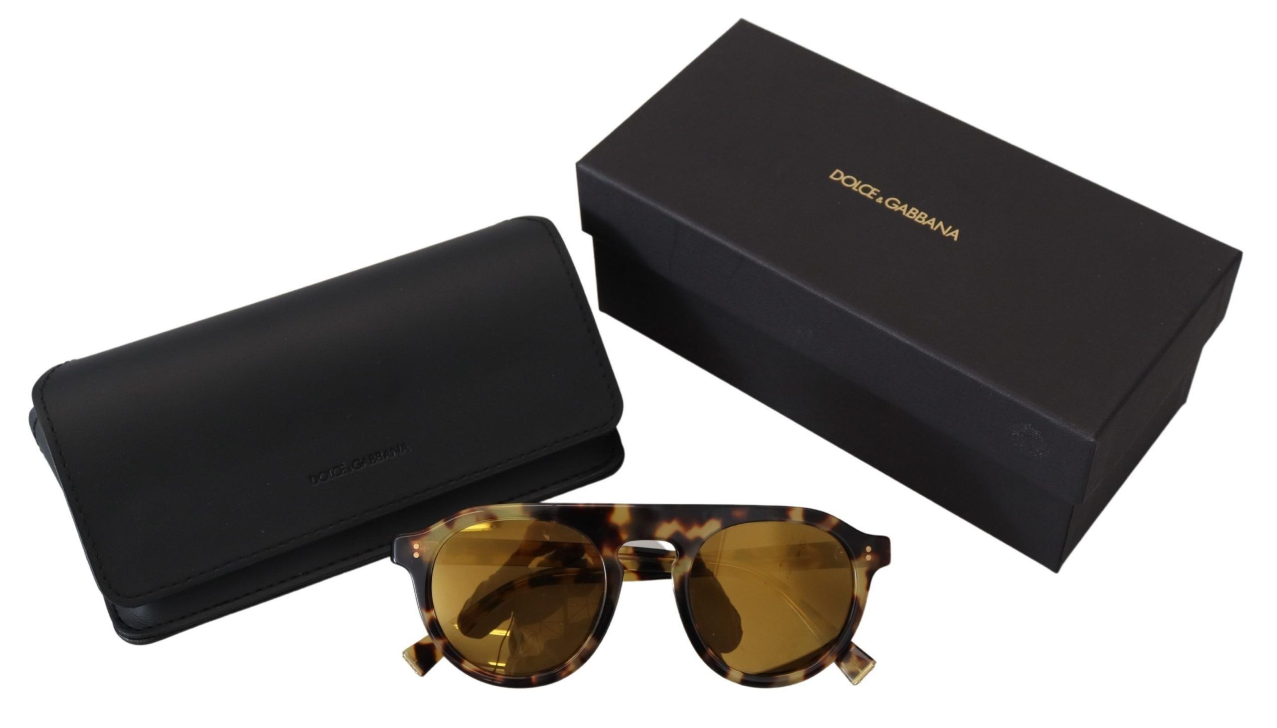 Dolce & Gabbana Chic Tortoiseshell Acetate Women's Sunglasses Size ONE SIZE - 6 Thumbnail