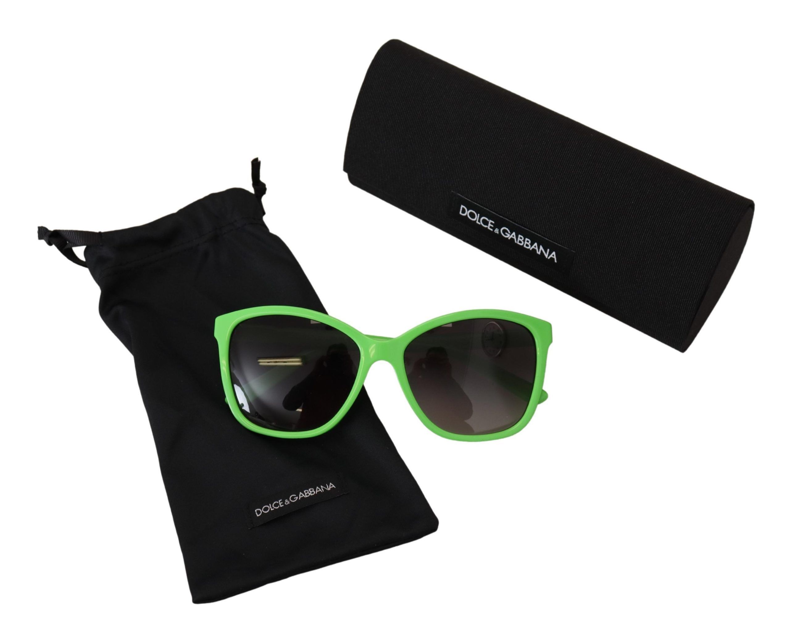 Dolce & Gabbana Chic Green Acetate Round Women's Sunglasses Size ONE SIZE - 5 Thumbnail