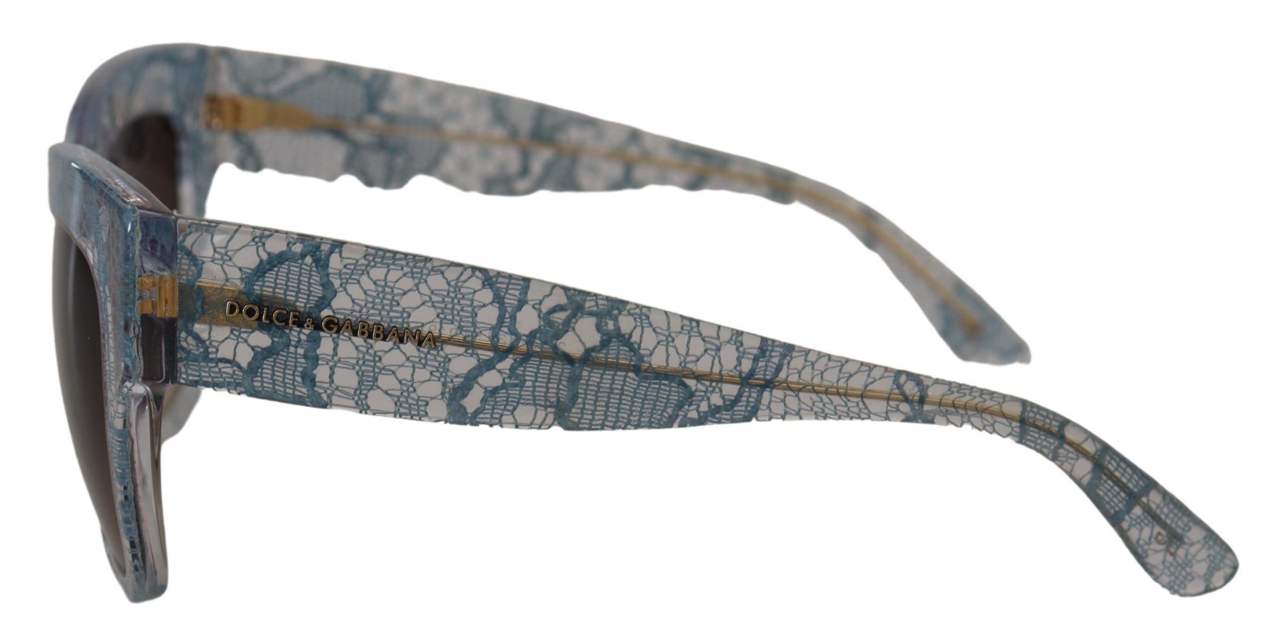 Dolce & Gabbana Elegant Lace-Trimmed Gradient Women's Sunglasses Size ONE SIZE - 3 Thumbnail