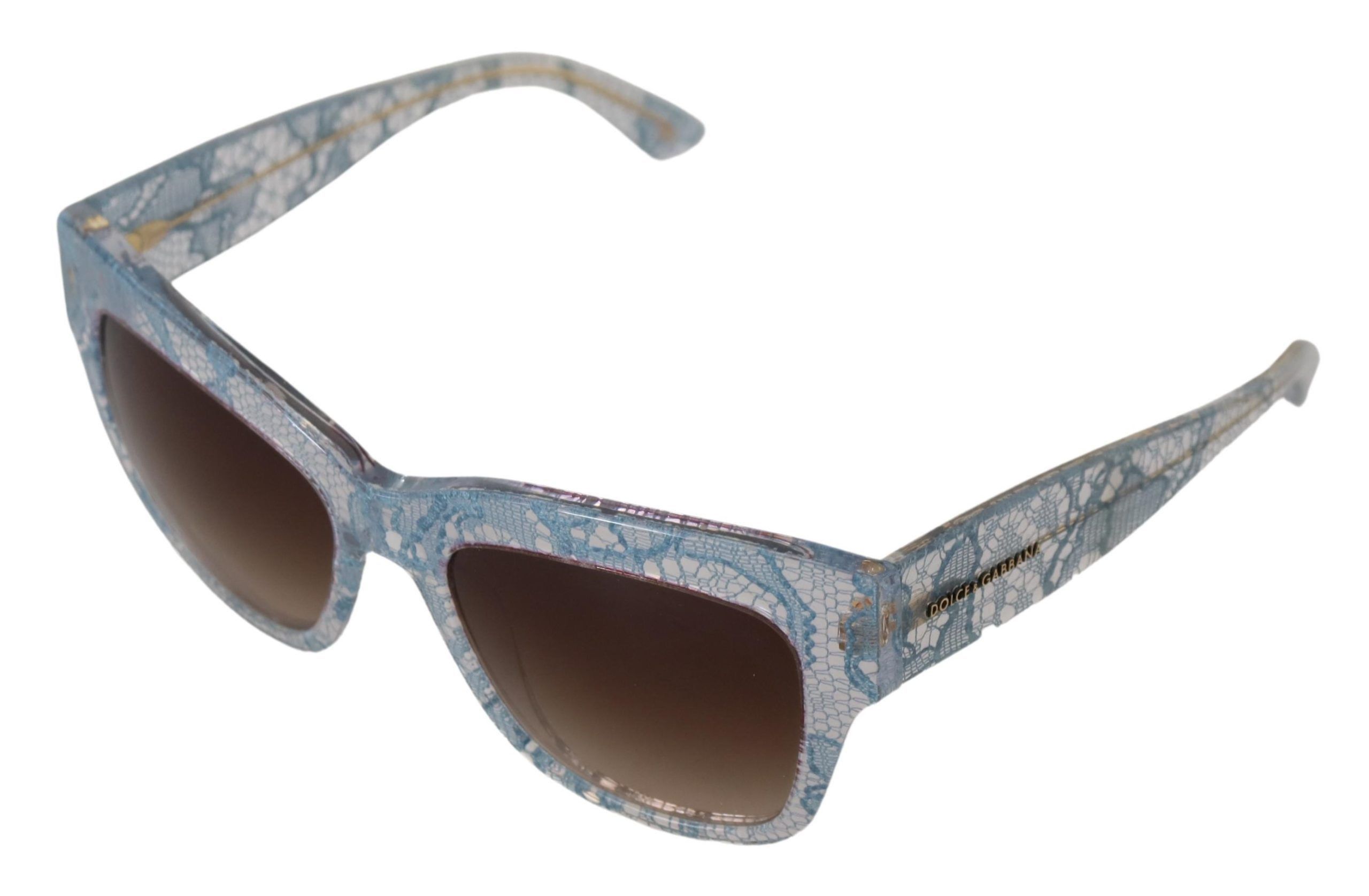Dolce & Gabbana Elegant Lace-Trimmed Gradient Women's Sunglasses Size ONE SIZE - 4 Thumbnail