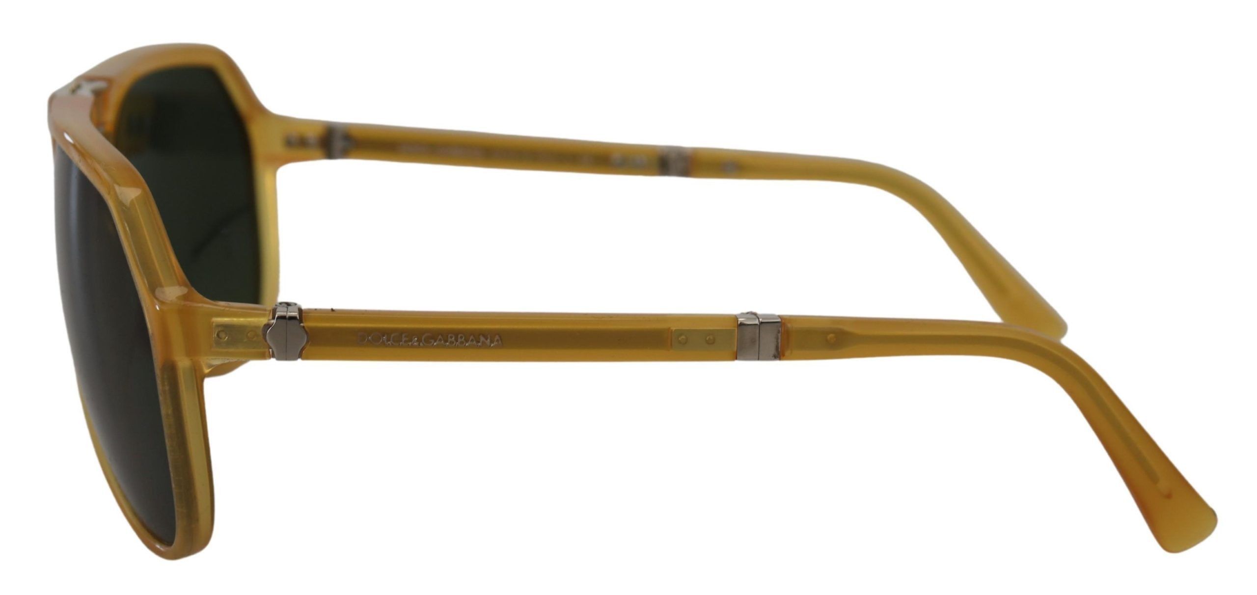 Dolce & Gabbana Chic Yellow Aviator Acetate Women's Sunglasses Size ONE SIZE - 3 Thumbnail