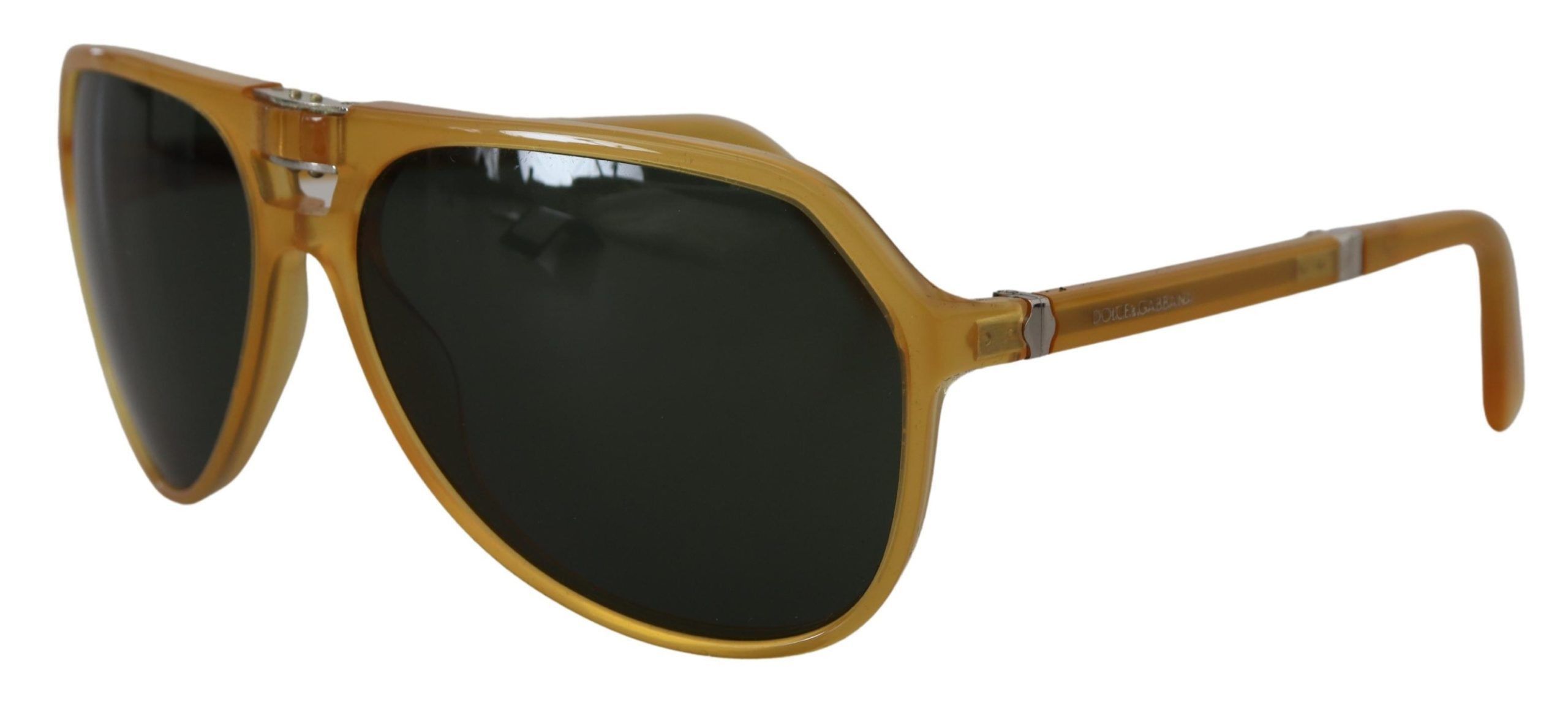 Dolce & Gabbana Chic Yellow Aviator Acetate Women's Sunglasses Size ONE SIZE - 2 Thumbnail
