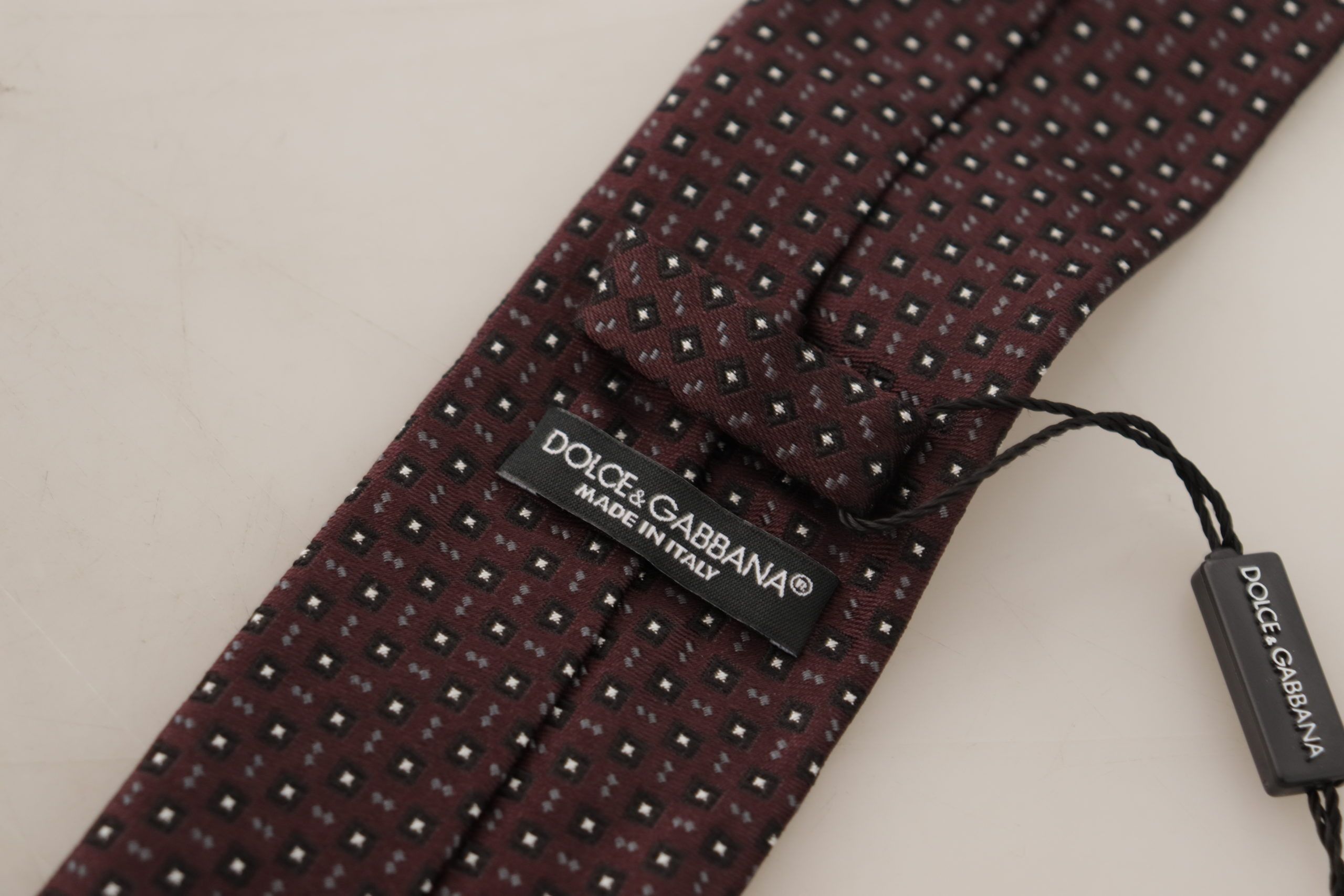 Dolce & Gabbana Elegant Geometric Silk Bow Men's Tie Size ONE SIZE - 5 Thumbnail