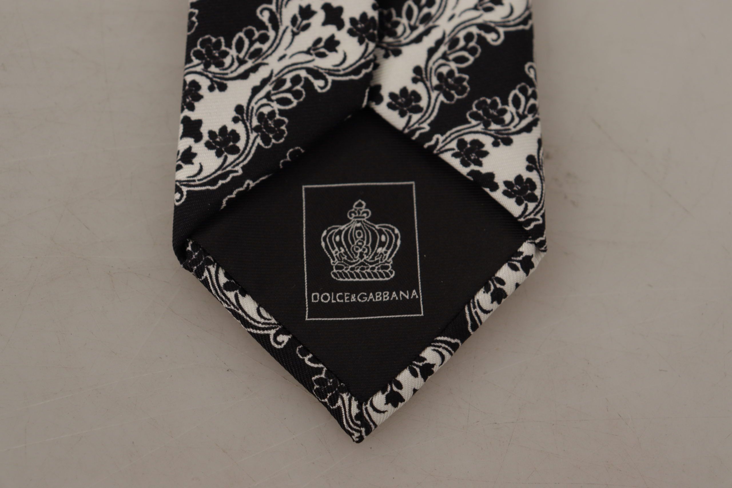 Dolce & Gabbana Elegant Floral Print Silk Bow Men's Tie Size ONE SIZE - 5 Thumbnail