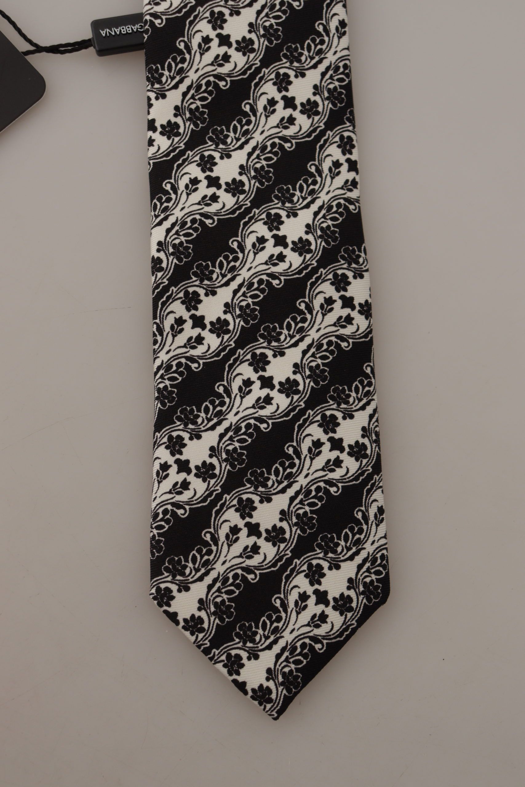 Dolce & Gabbana Elegant Floral Print Silk Bow Men's Tie Size ONE SIZE - 3 Thumbnail