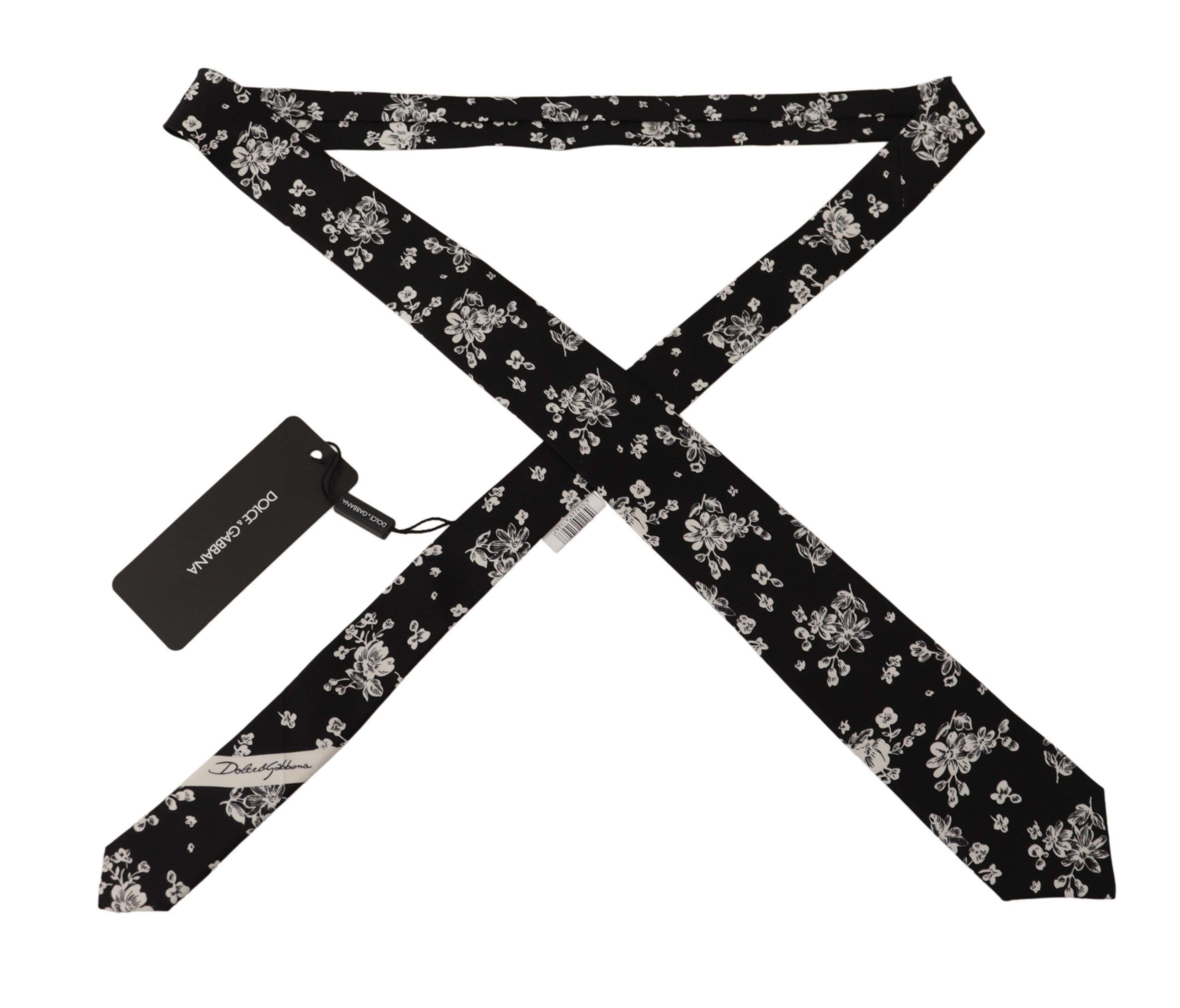 Dolce & Gabbana Elegance in Bloom Silk Bow Men's Tie Size ONE SIZE - 2 Thumbnail