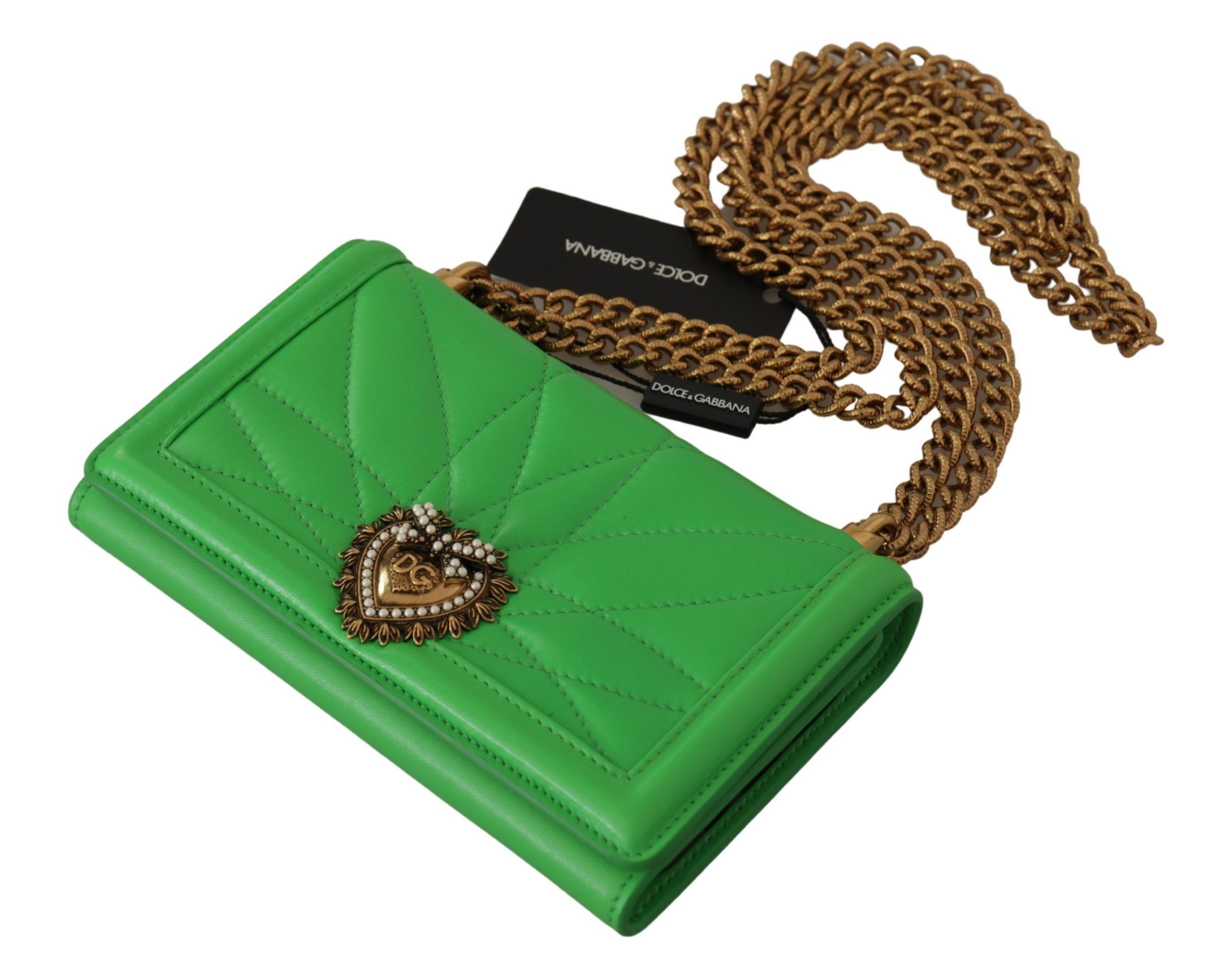 Dolce & Gabbana Elegant Leather iPhone Wallet Case with Women's Chain Size ONE SIZE - 5 Thumbnail