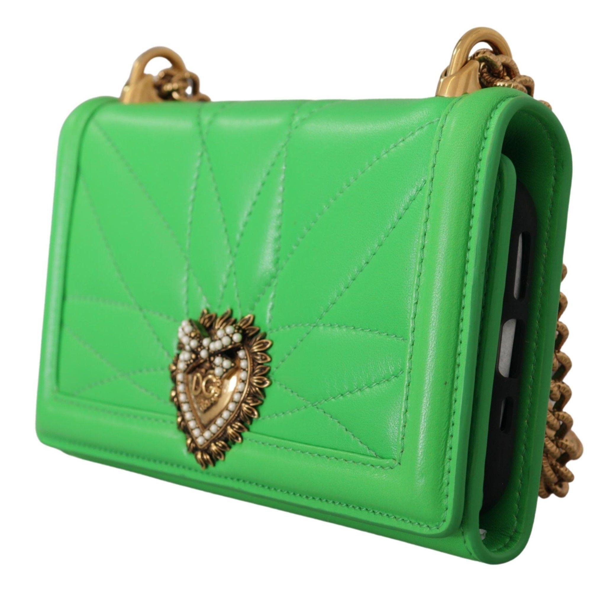 Dolce & Gabbana Elegant Leather iPhone Wallet Case with Women's Chain Size ONE SIZE - 2 Thumbnail