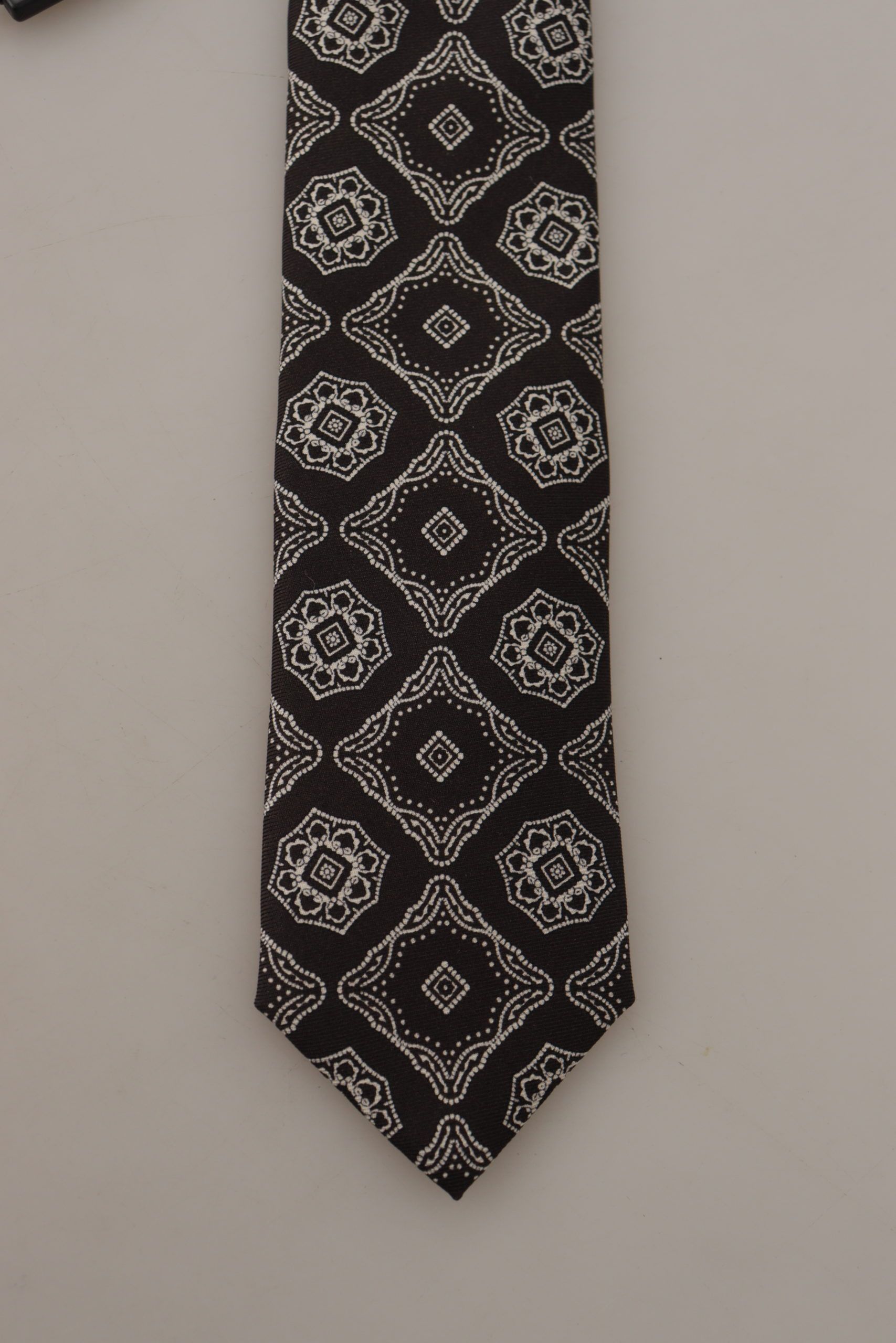 Dolce & Gabbana Elegant Silk Geometric Bow Men's Tie Size ONE SIZE - 3 Thumbnail
