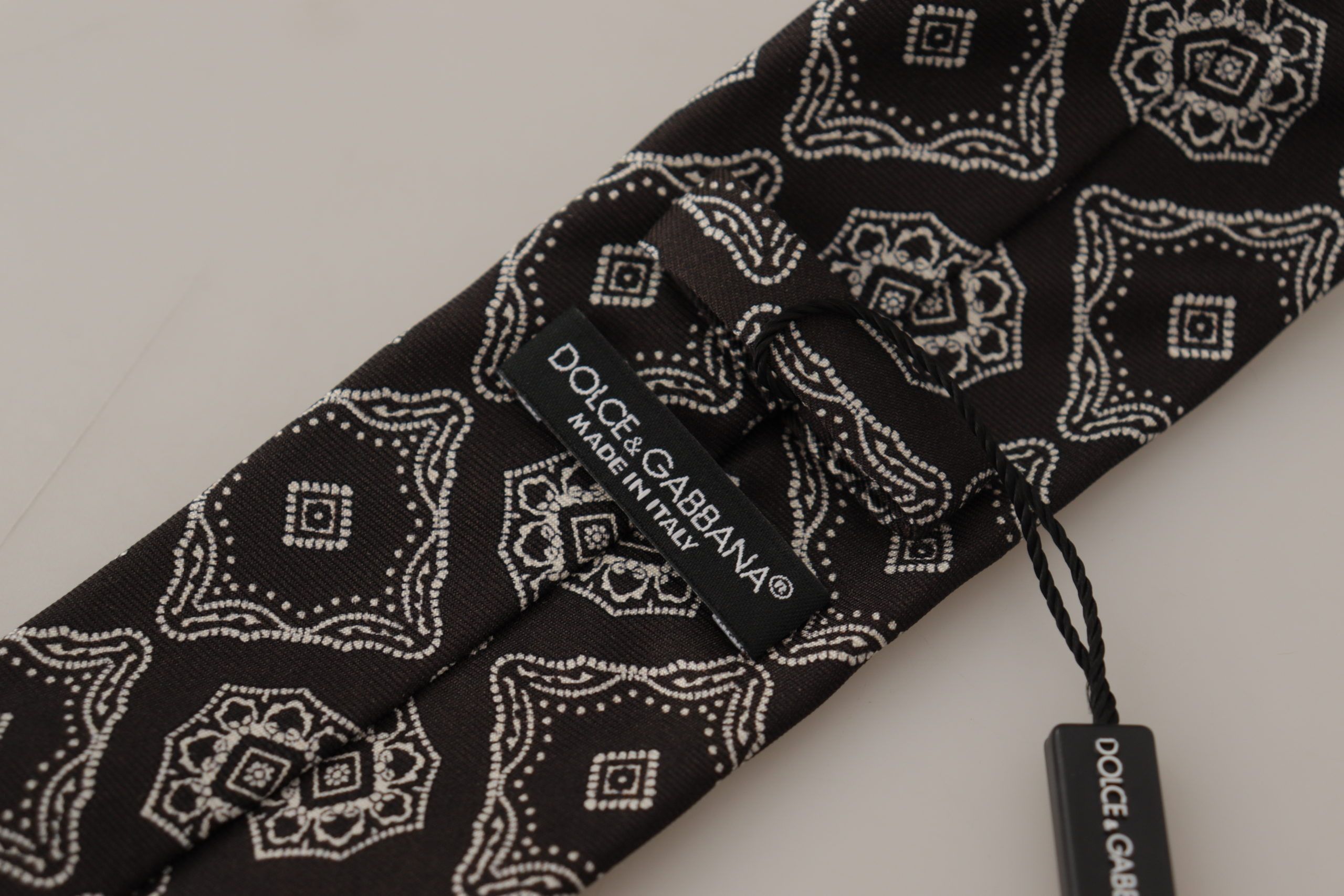 Dolce & Gabbana Elegant Silk Geometric Bow Men's Tie Size ONE SIZE - 5 Thumbnail