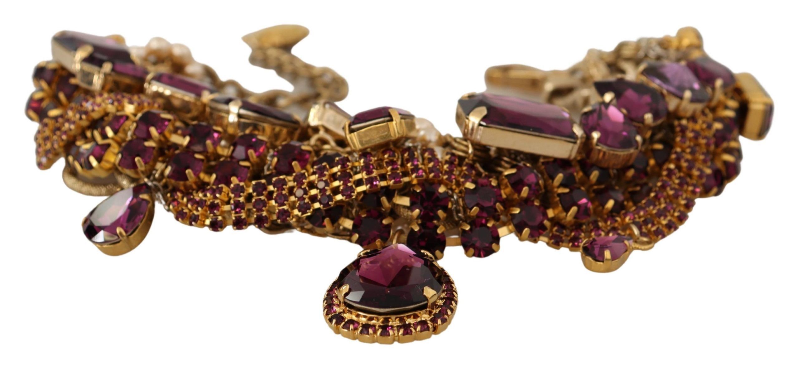 Dolce & Gabbana Sicilian Sparkle Gold-Tone Statement Women's Necklace Size ONE SIZE - 5 Thumbnail