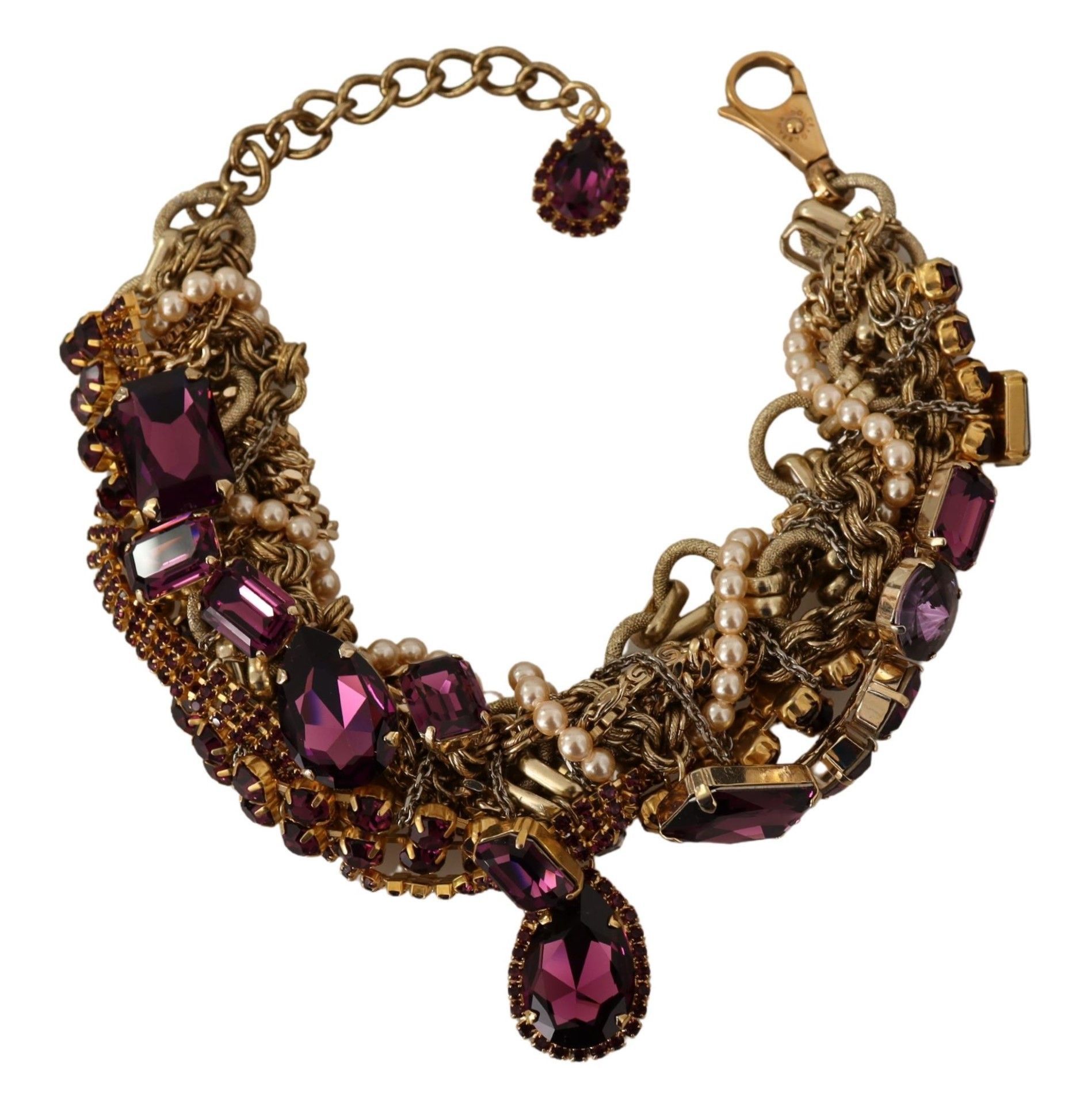 Dolce & Gabbana Sicilian Sparkle Gold-Tone Statement Women's Necklace Size ONE SIZE - 3 Thumbnail