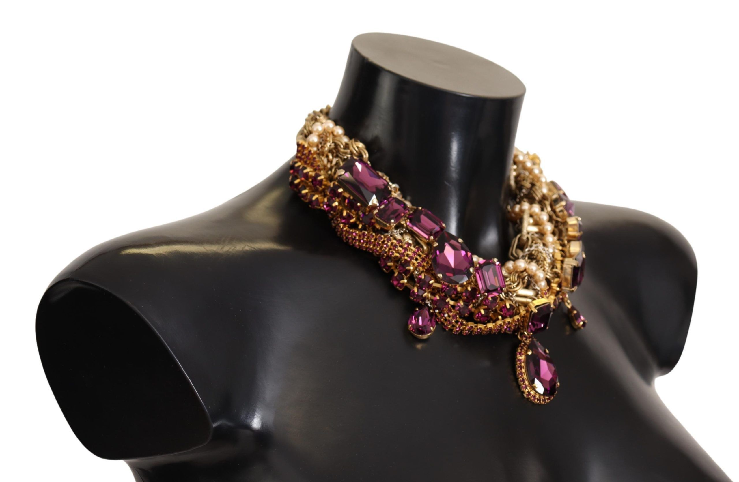 Dolce & Gabbana Sicilian Sparkle Gold-Tone Statement Women's Necklace Size ONE SIZE - 2 Thumbnail