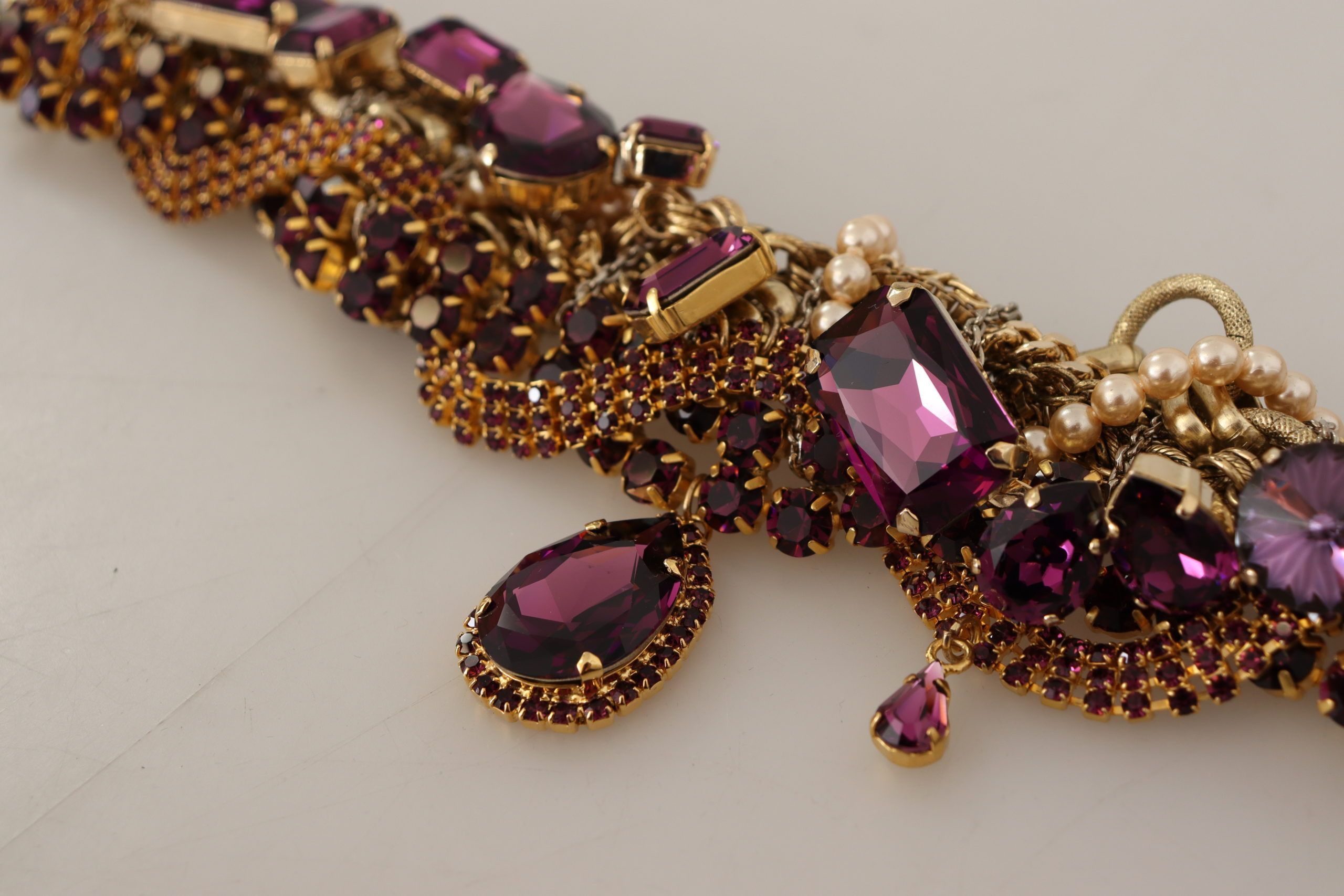 Dolce & Gabbana Sicilian Sparkle Gold-Tone Statement Women's Necklace Size ONE SIZE - 6 Thumbnail