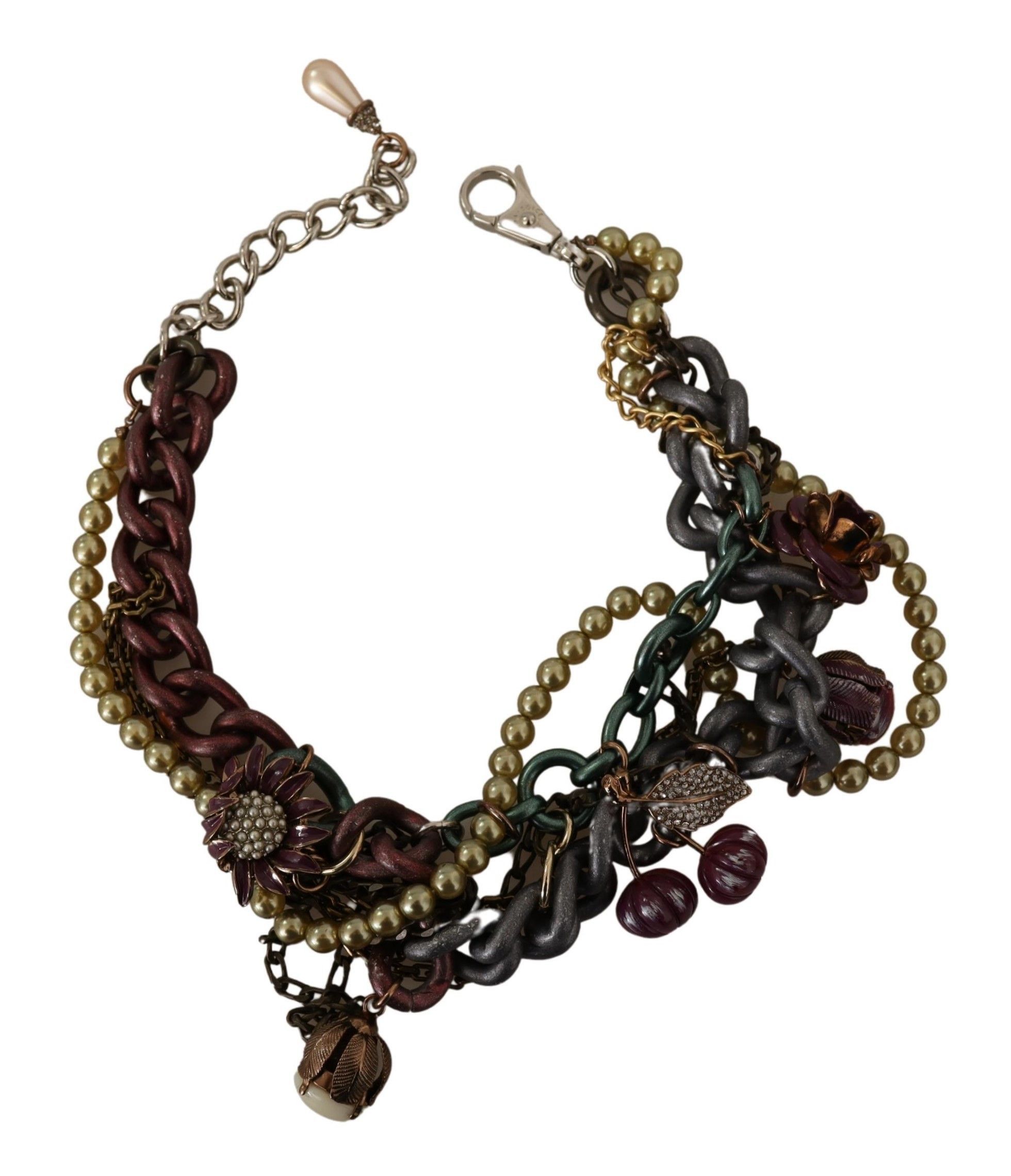 Dolce & Gabbana Sicilian Elegance Gold-Tone Statement Women's Necklace Size ONE SIZE - 4 Thumbnail
