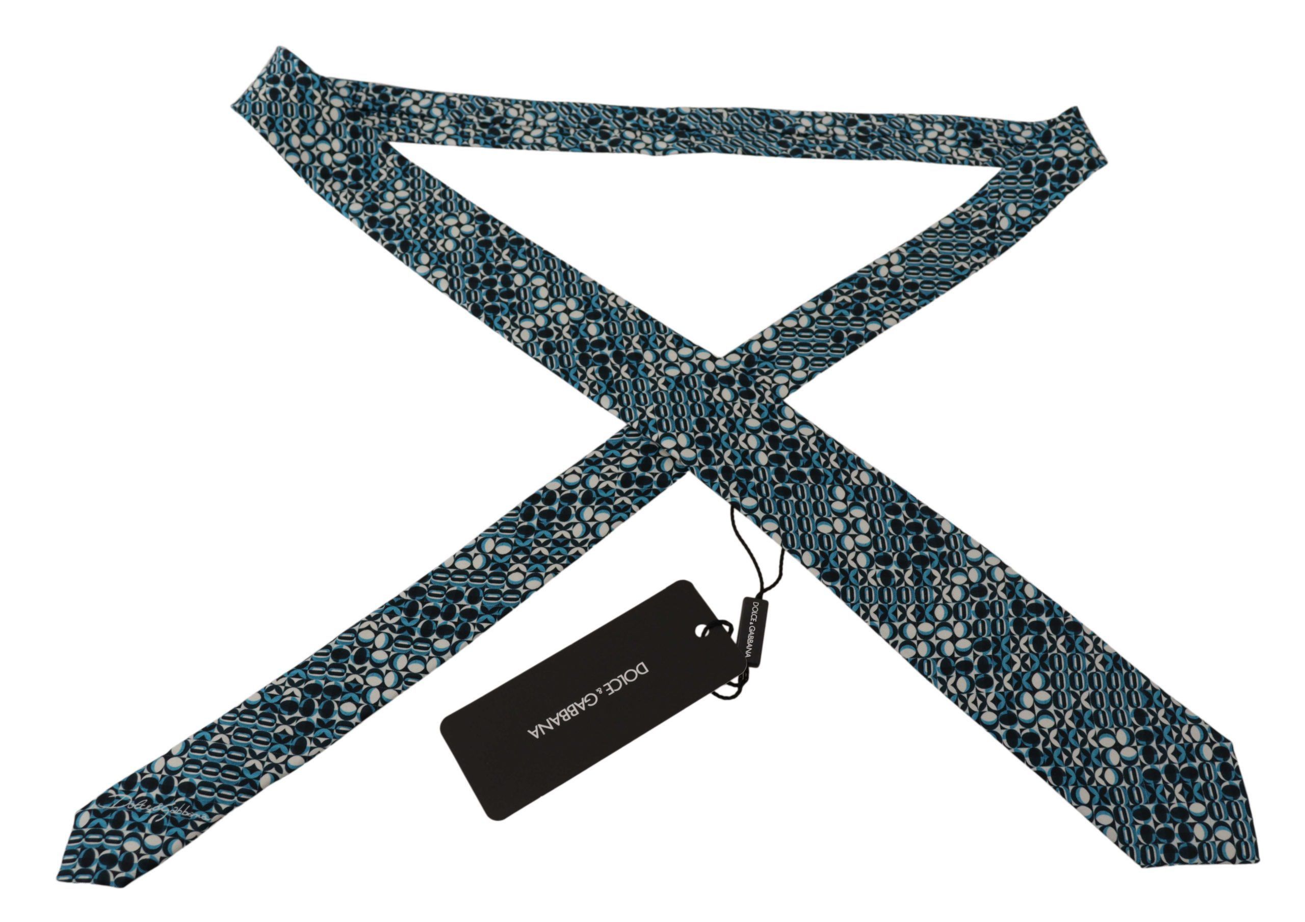 Dolce & Gabbana Elegant Silk Blue Bow Men's Tie Size ONE SIZE - 2 Thumbnail