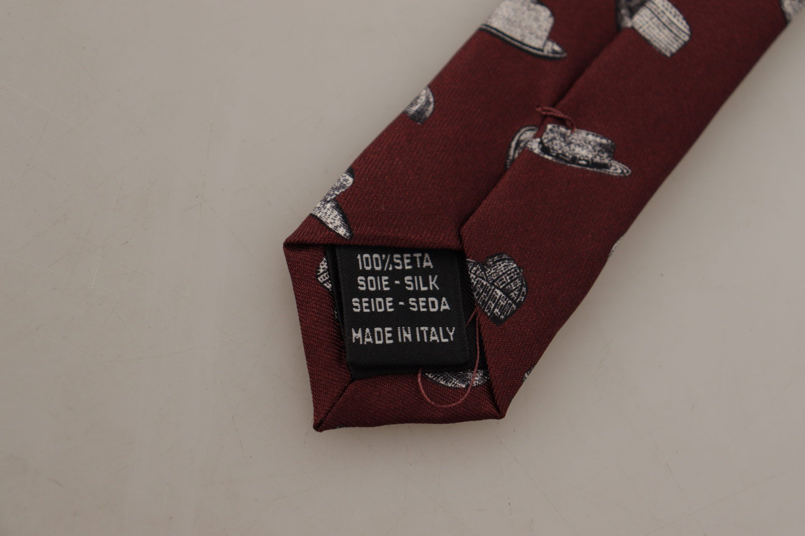 Dolce & Gabbana Maroon Elegance Silk Men's Tie Size ONE SIZE - 4 Thumbnail