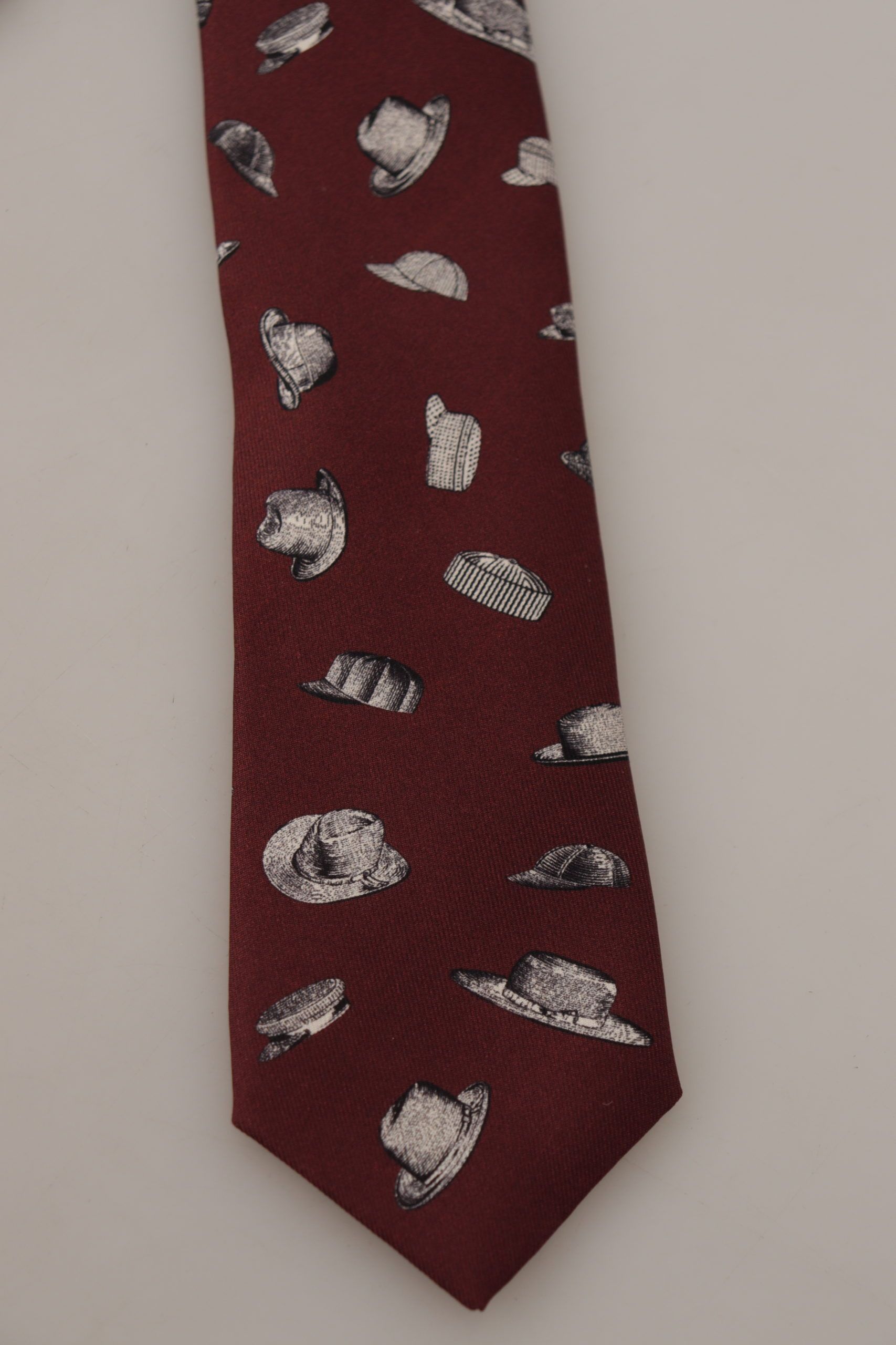 Dolce & Gabbana Maroon Elegance Silk Men's Tie Size ONE SIZE - 3 Thumbnail