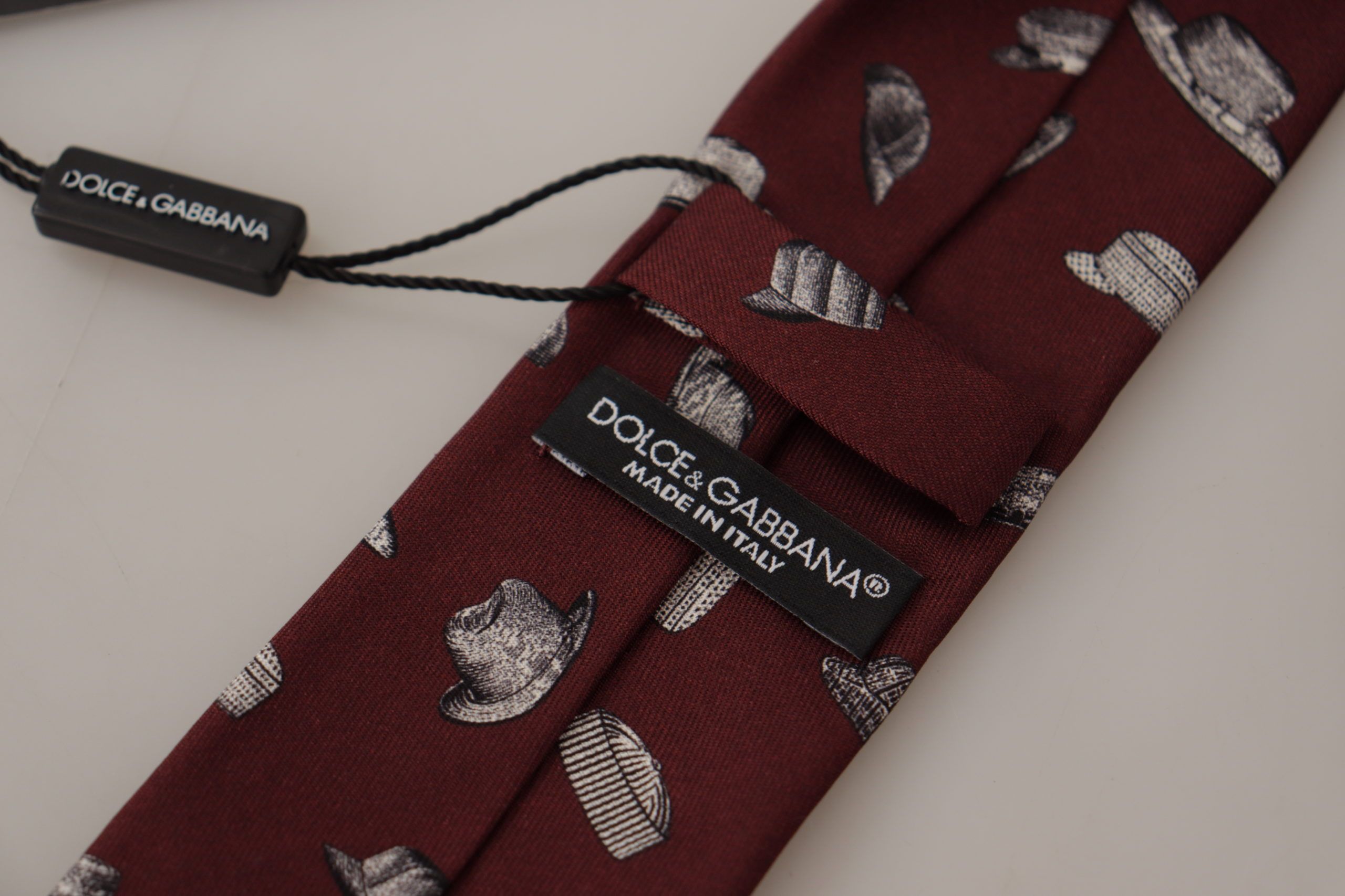 Dolce & Gabbana Maroon Elegance Silk Men's Tie Size ONE SIZE - 6 Thumbnail
