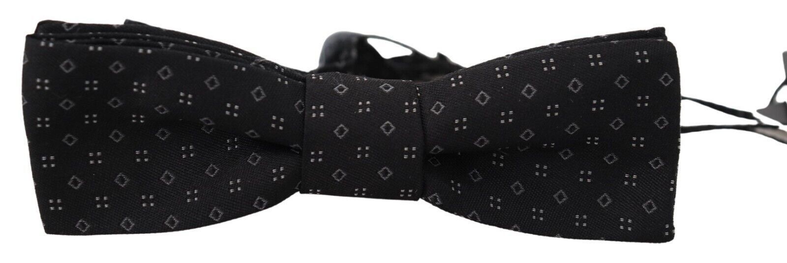 Dolce & Gabbana Exclusive Silk Patterned Black Bow Men's Tie Size ONE SIZE - 4 Thumbnail