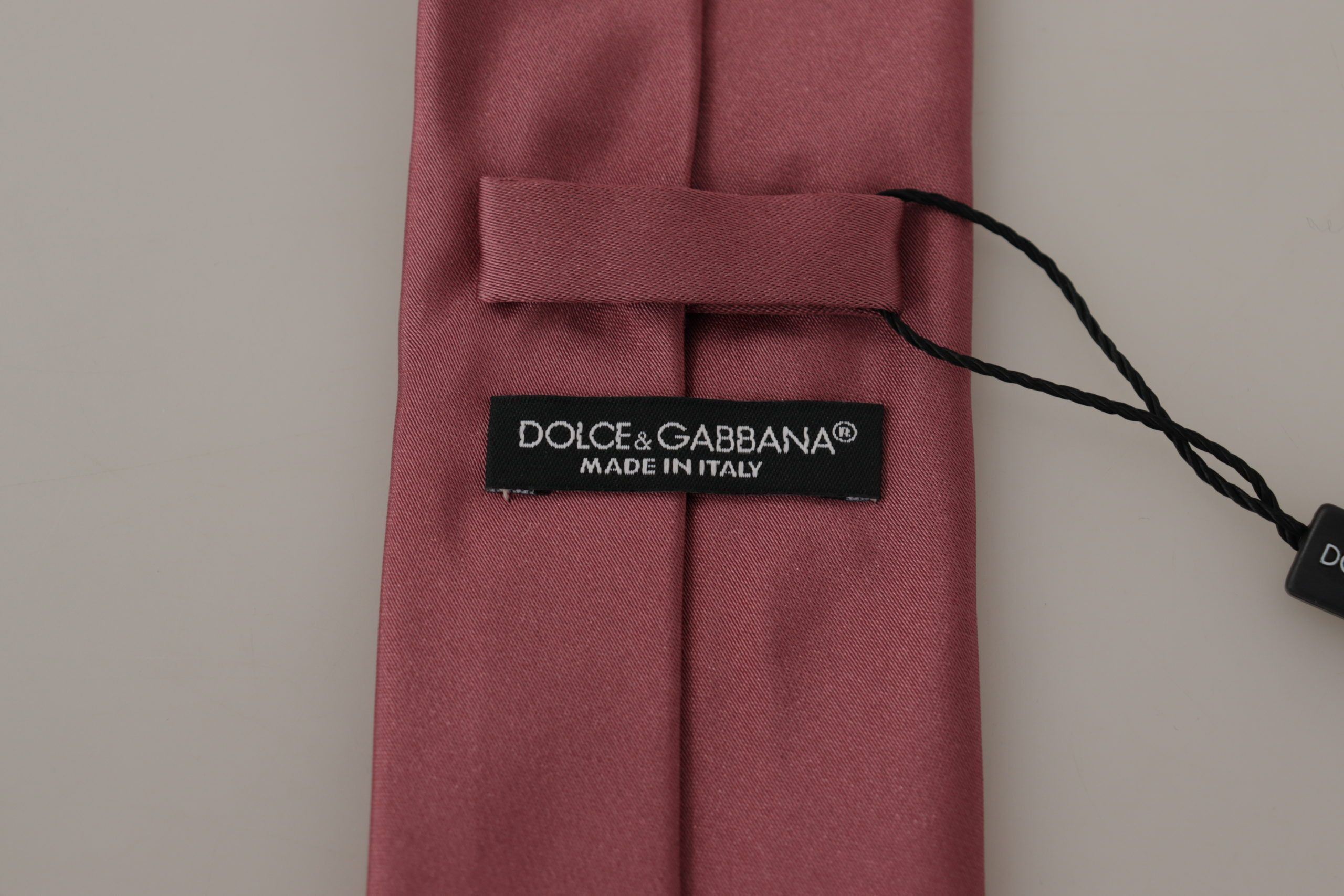 Dolce & Gabbana Elegant Pink Silk Bow Men's Tie Size ONE SIZE - 4 Thumbnail