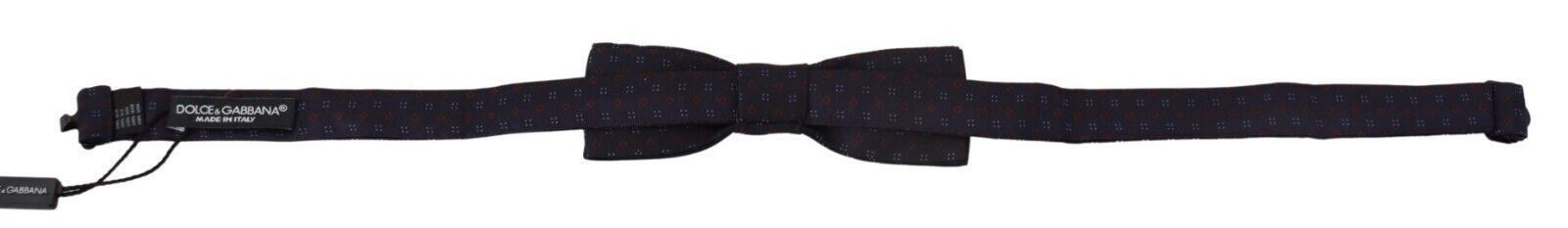 Dolce & Gabbana Elegant Silk Blue Bow Men's Tie Size ONE SIZE - 3 Thumbnail