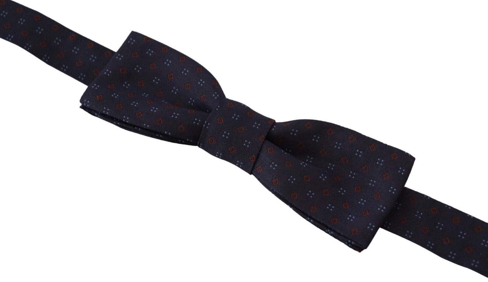 Dolce & Gabbana Elegant Silk Blue Bow Men's Tie Size ONE SIZE - 4 Thumbnail