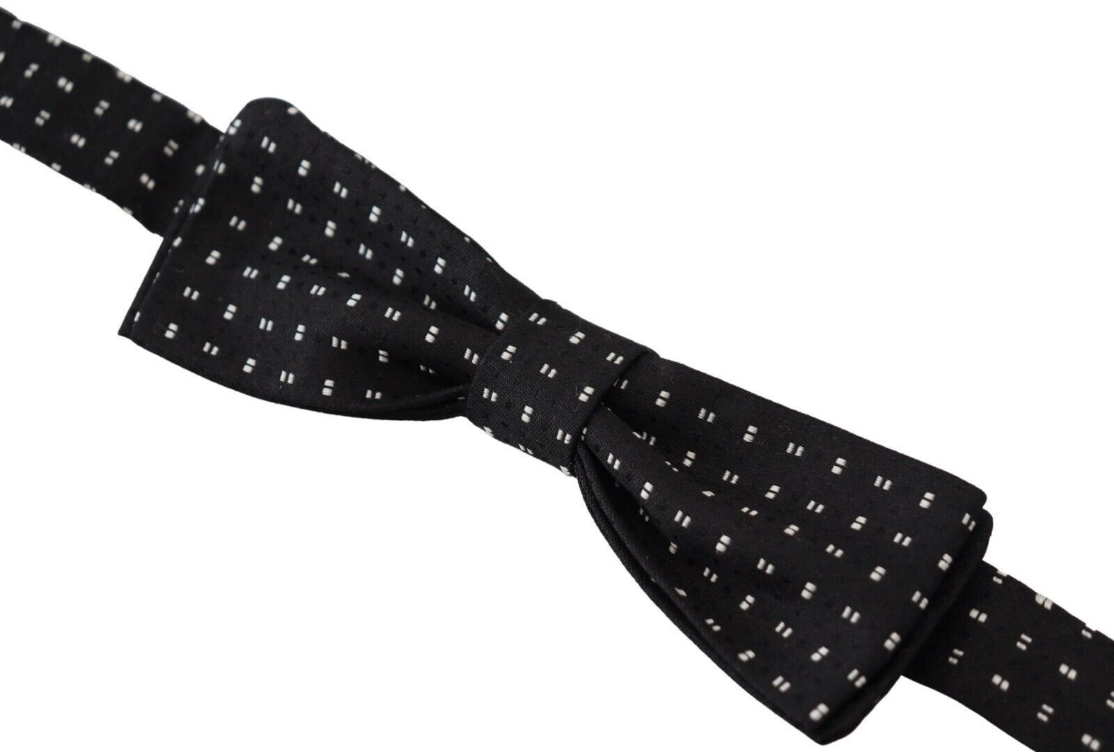 Dolce & Gabbana Elegant Black Silk Bow Men's Tie Size ONE SIZE - 4 Thumbnail