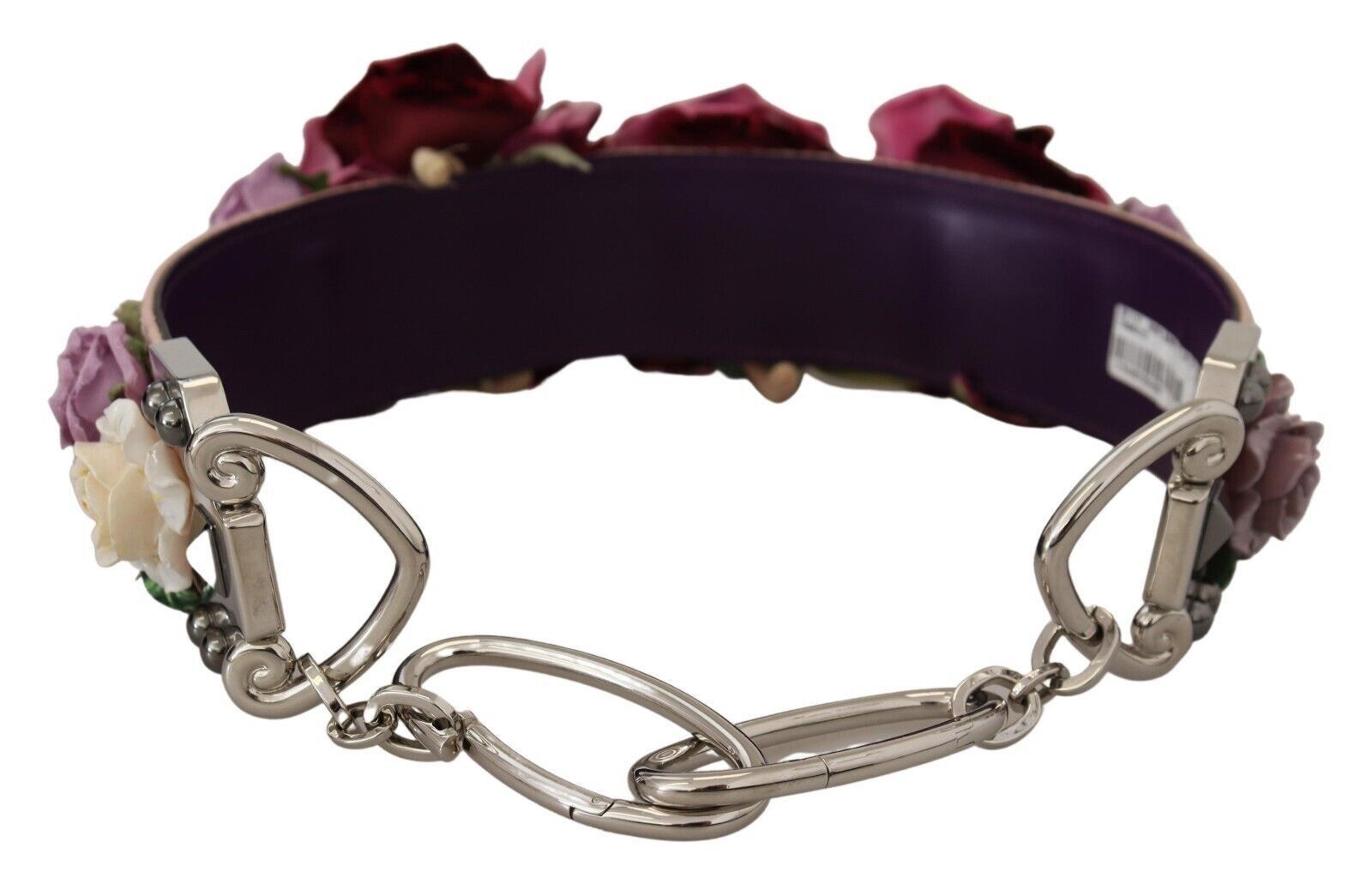 Dolce & Gabbana Beige Floral Leather Shoulder Strap Women's Accessory Size ONE SIZE - 4 Thumbnail