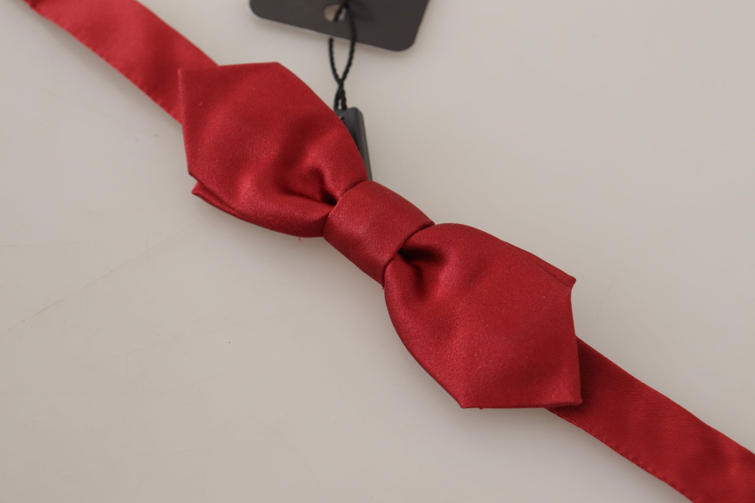 Dolce & Gabbana Elegant Red Silk Bow Men's Tie Size ONE SIZE - 4 Thumbnail