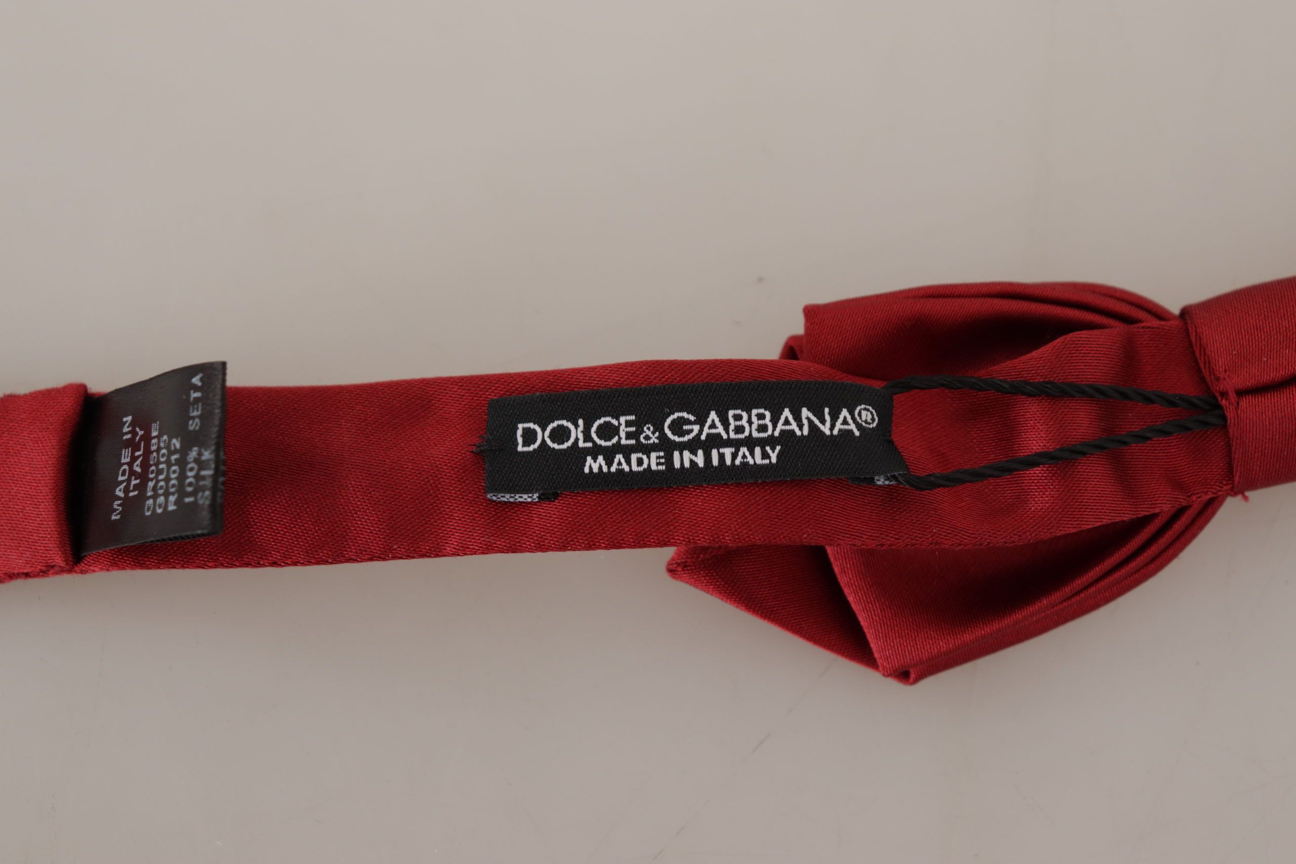 Dolce & Gabbana Elegant Red Silk Bow Men's Tie Size ONE SIZE - 6 Thumbnail