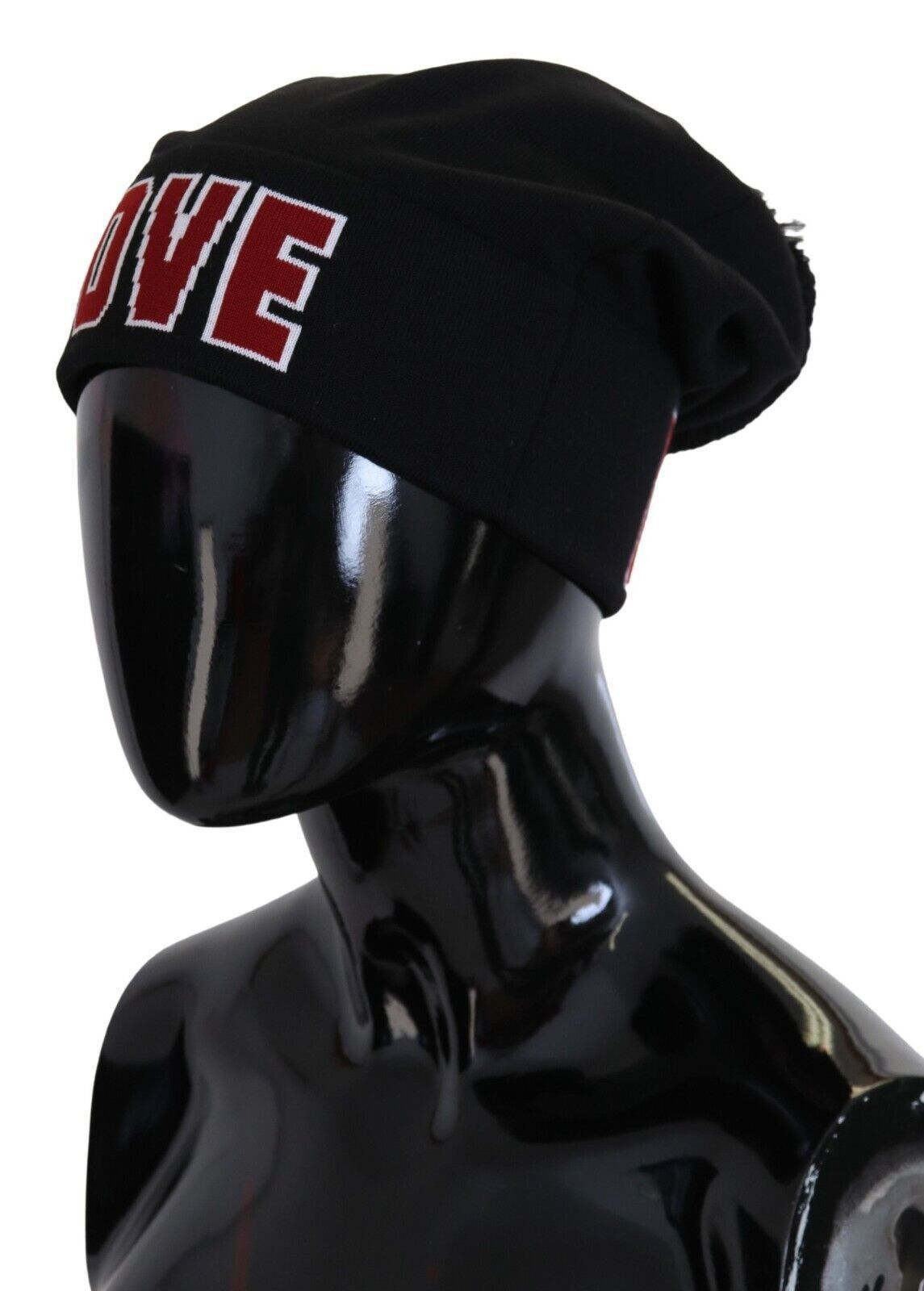 Dolce & Gabbana Elegant Black Virgin Wool Women's Beanie Size ONE SIZE - 2 Thumbnail