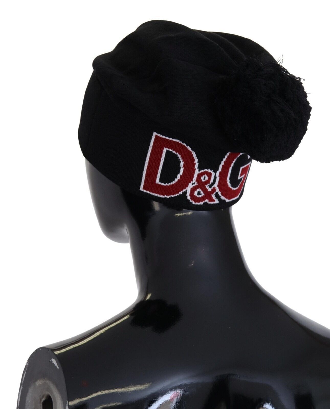 Dolce & Gabbana Elegant Black Virgin Wool Women's Beanie Size ONE SIZE - 3 Thumbnail