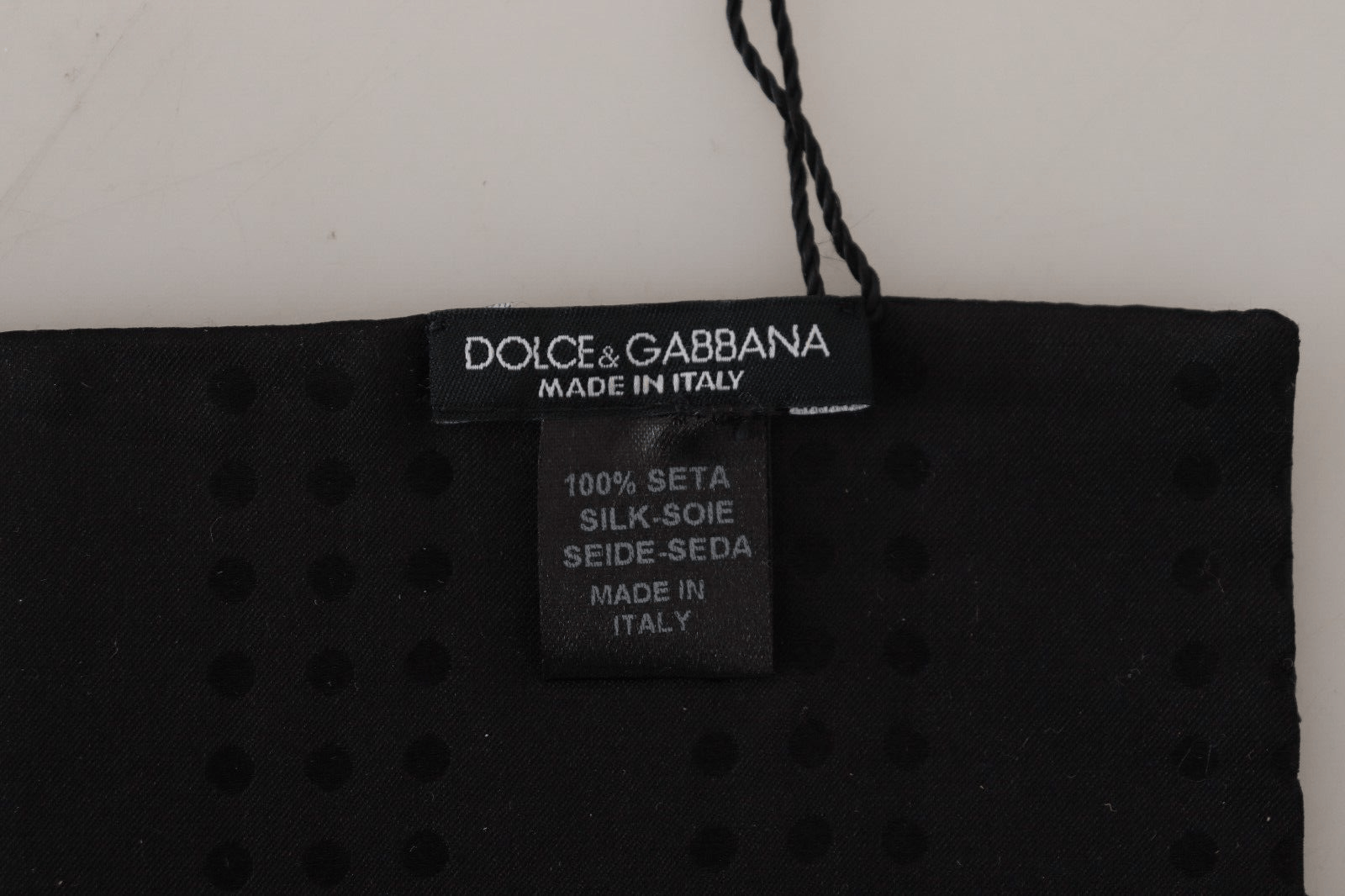 Dolce & Gabbana Elegant Silk-Wool Fringed Scarf in Dark Men's Blue Size ONE SIZE - 6 Thumbnail