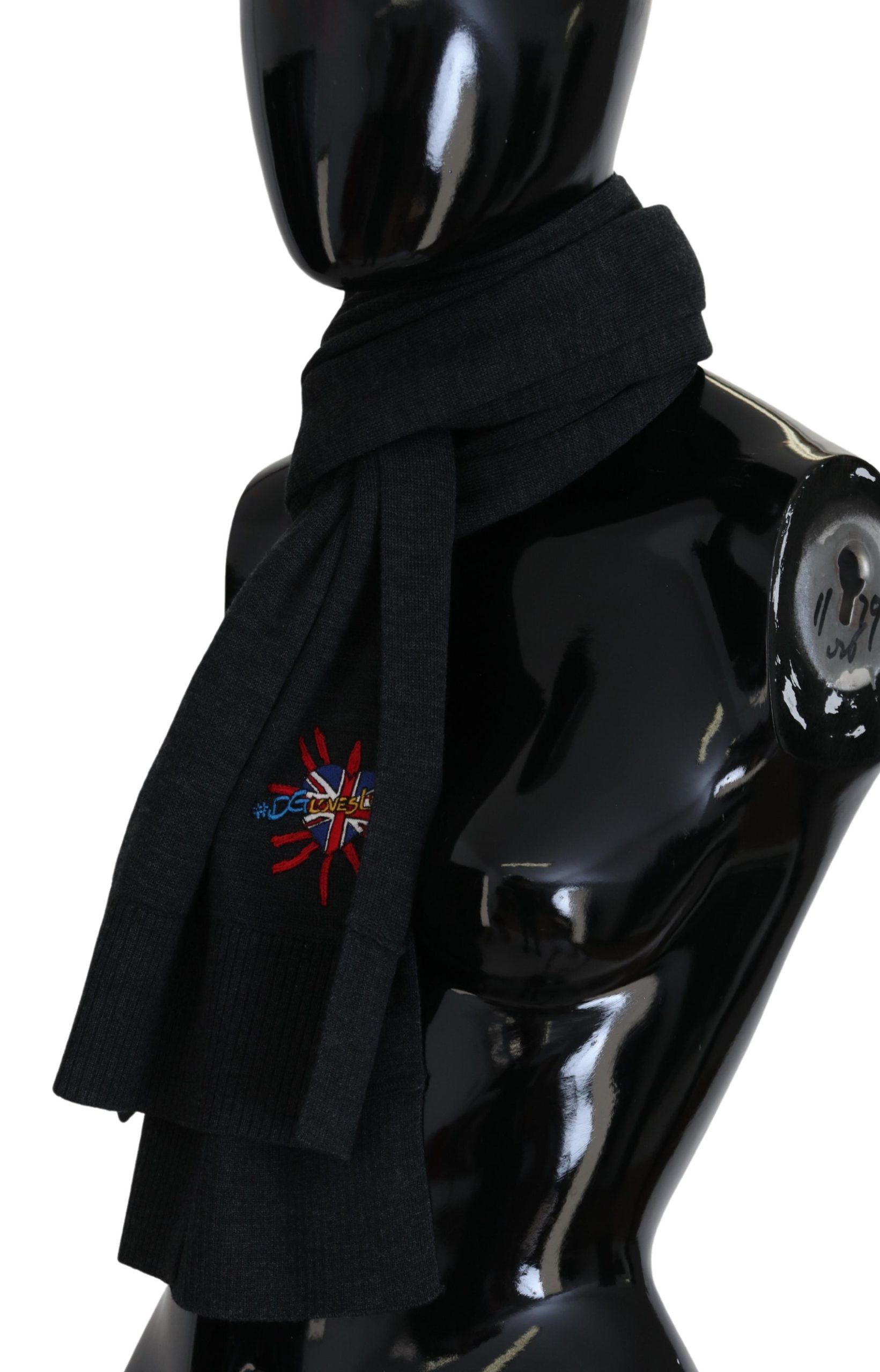 Dolce & Gabbana Elegant Black Wool Scarf Women's Wrap Size ONE SIZE - 3 Thumbnail