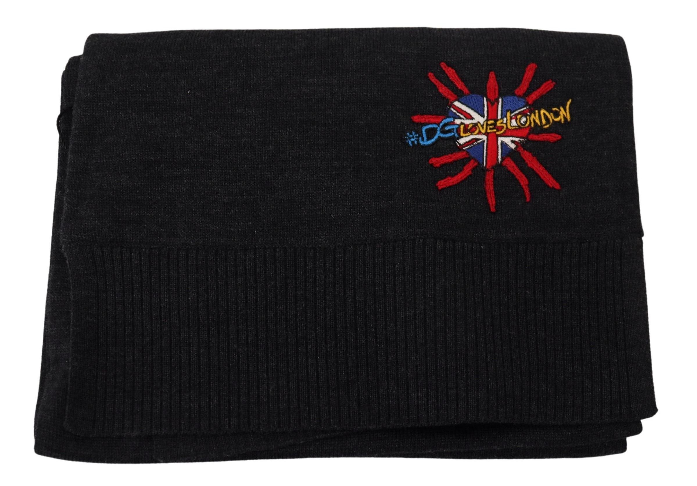 Dolce & Gabbana Elegant Black Wool Scarf Women's Wrap Size ONE SIZE - 4 Thumbnail