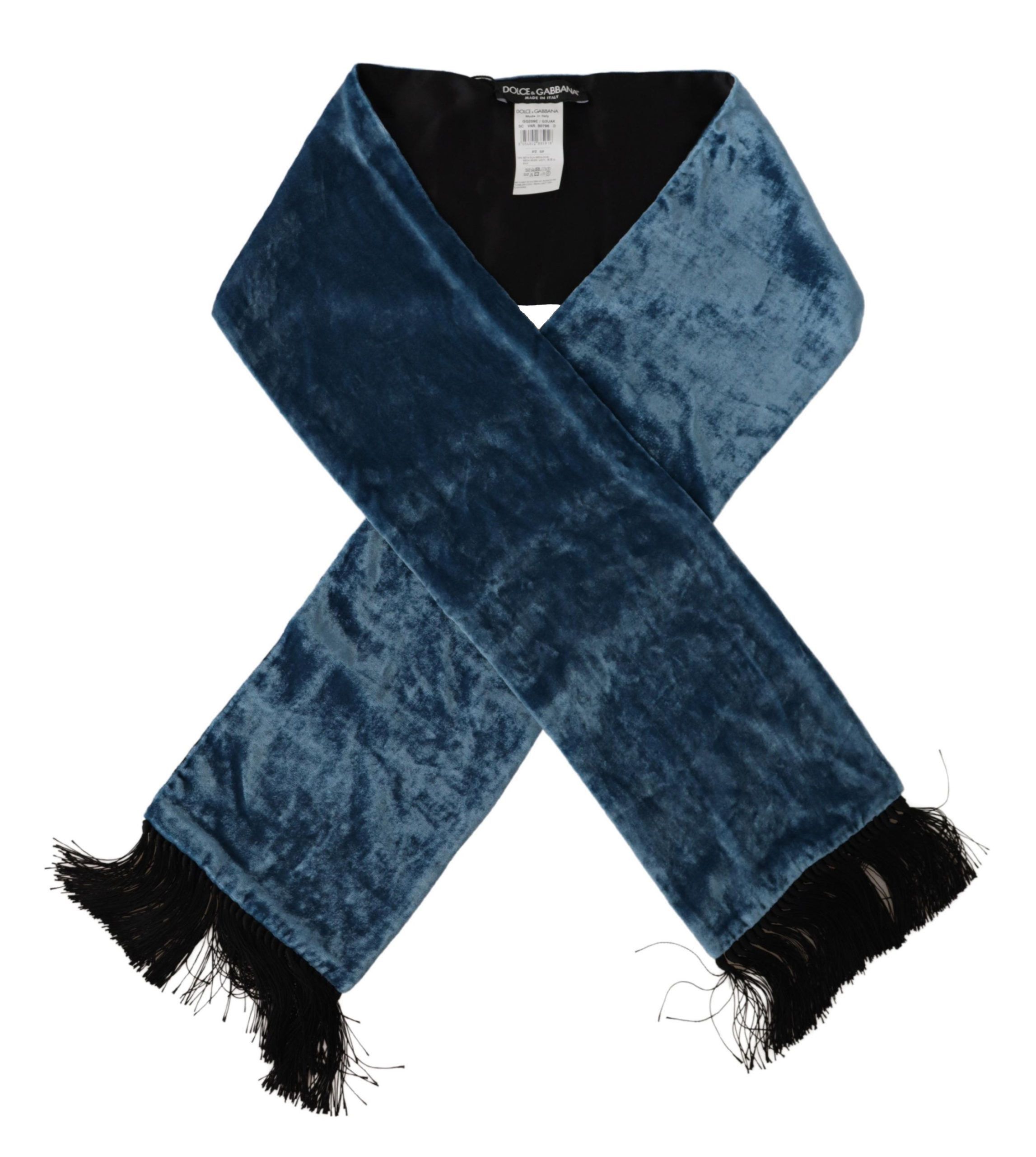 Dolce & Gabbana Elegant Silk Men's Scarf in Regal Men's Blue Size ONE SIZE - 2 Thumbnail