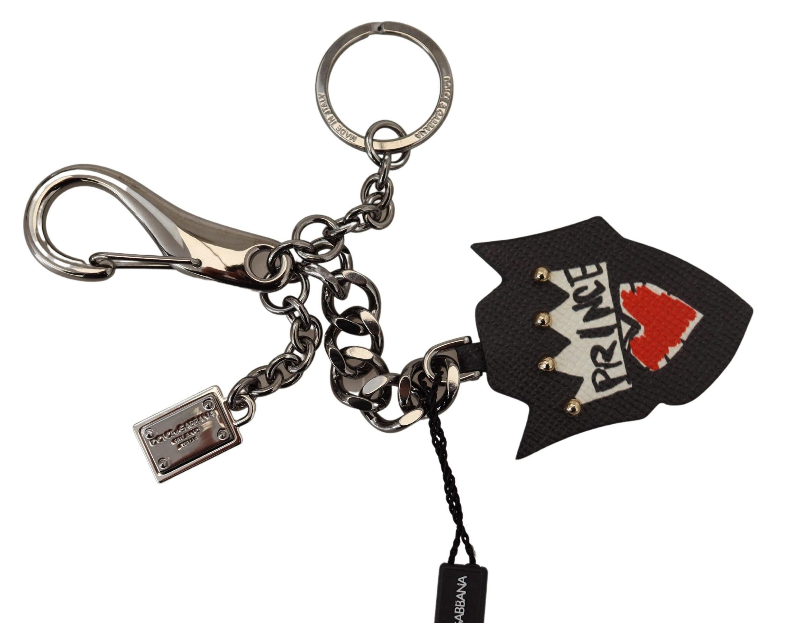Dolce & Gabbana Elegant Silver and Black Designer Men's Keychain Size ONE SIZE - 2 Thumbnail