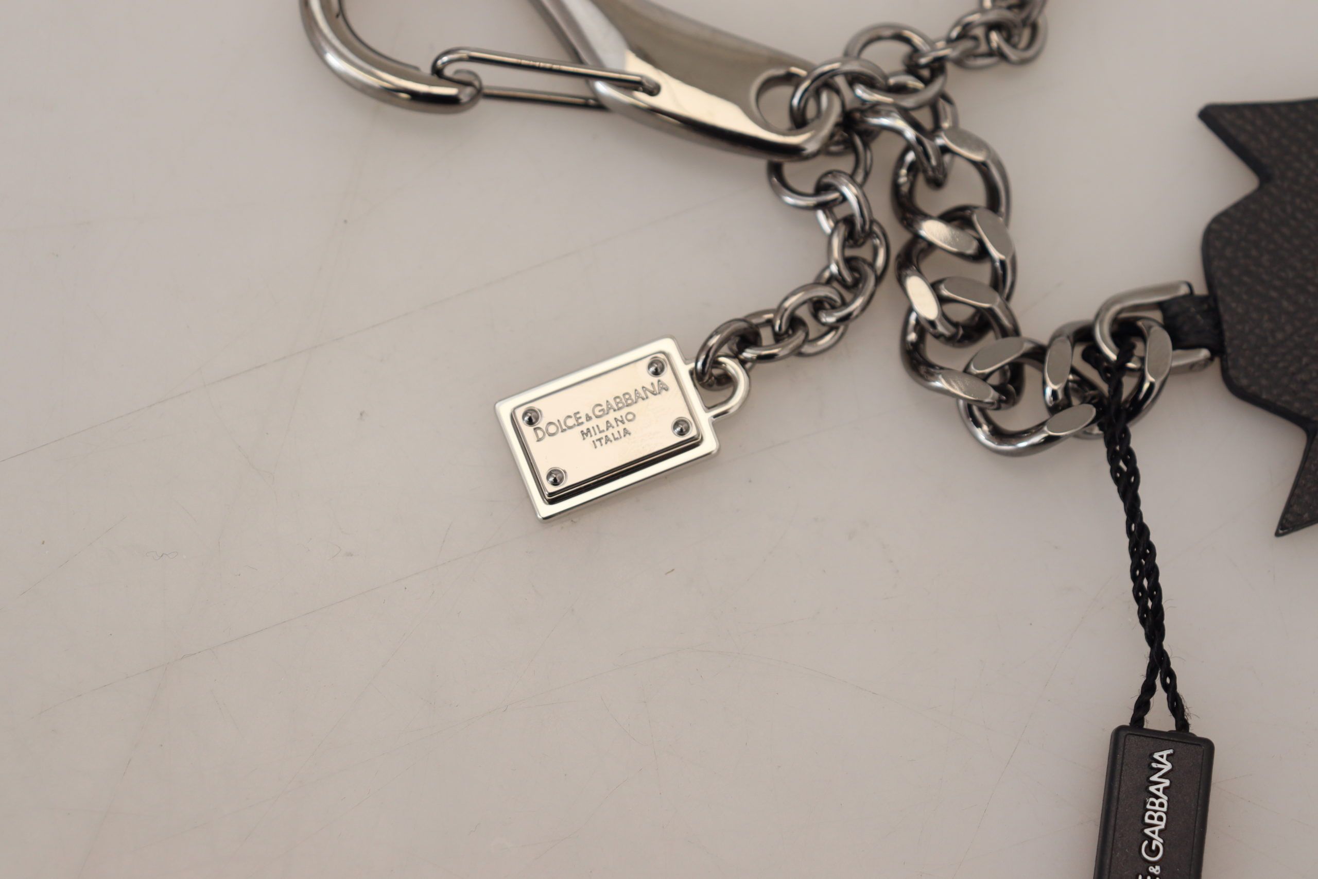 Dolce & Gabbana Elegant Silver and Black Designer Men's Keychain Size ONE SIZE - 4 Thumbnail