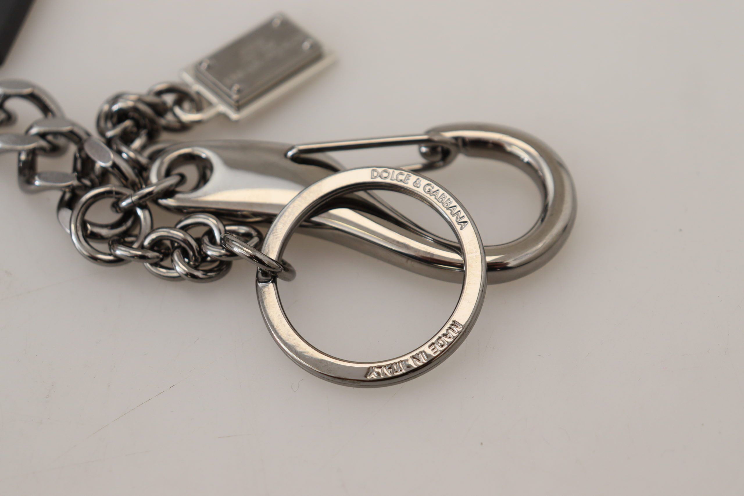 Dolce & Gabbana Elegant Silver and Black Designer Men's Keychain Size ONE SIZE - 6 Thumbnail