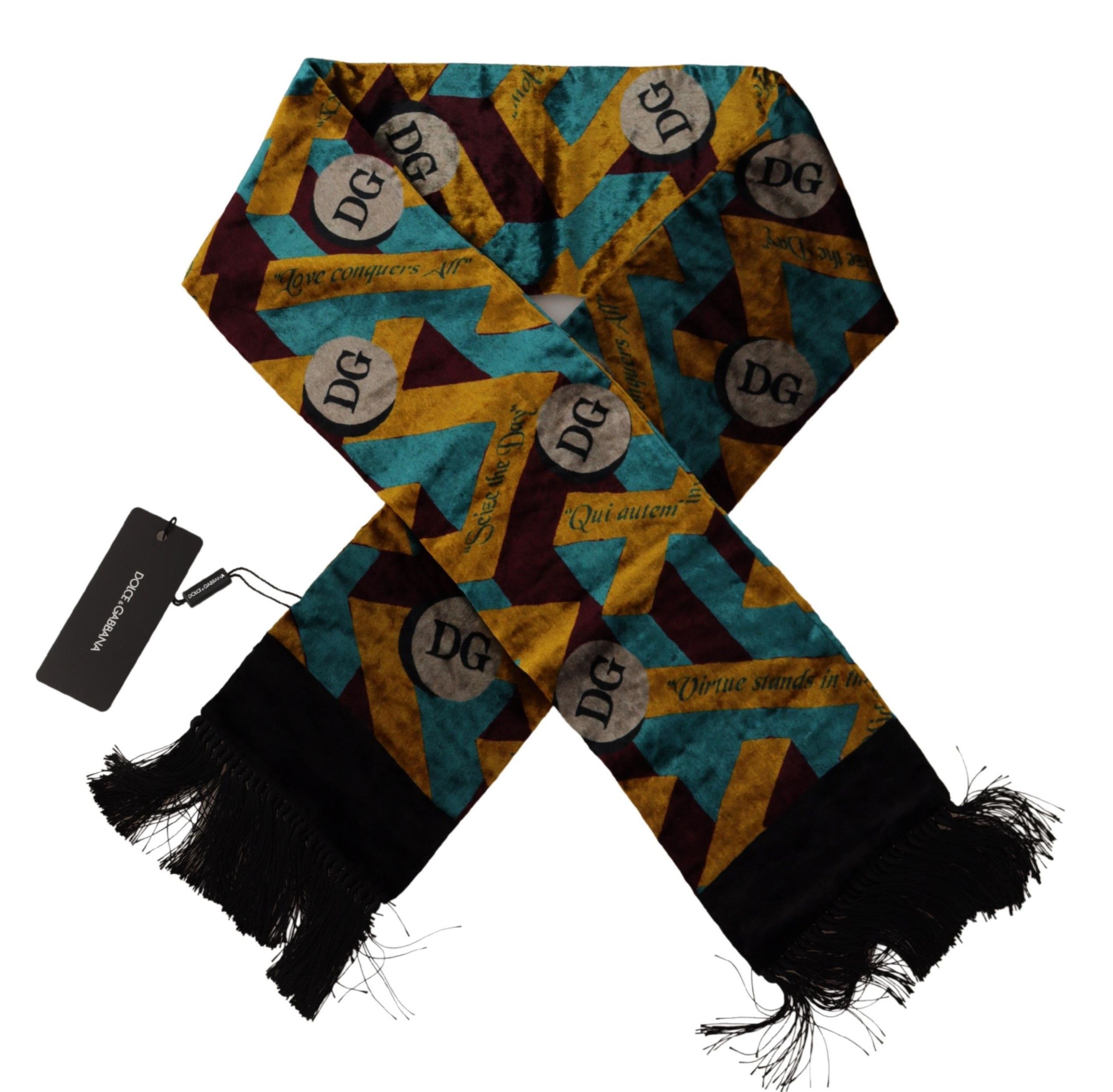 Dolce & Gabbana Elegant Multicolor Silk Blend Men's Men's Scarf Size ONE SIZE - 2 Thumbnail