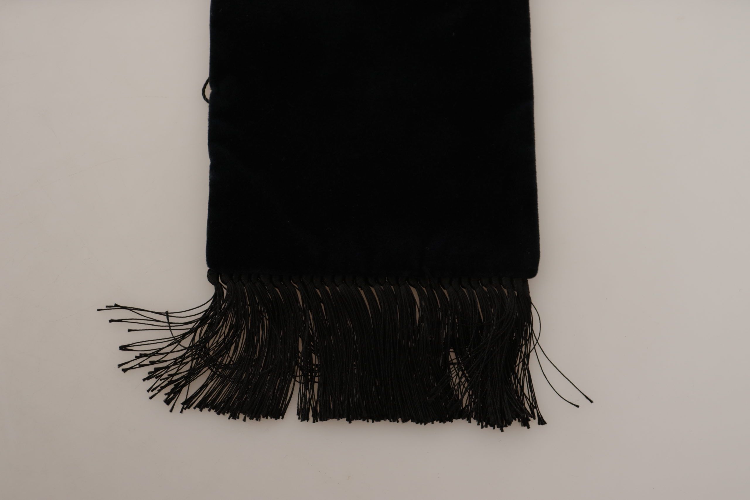 Dolce & Gabbana Elegant Dark Blue Cotton Silk Men's Men's Scarf Size ONE SIZE - 4 Thumbnail